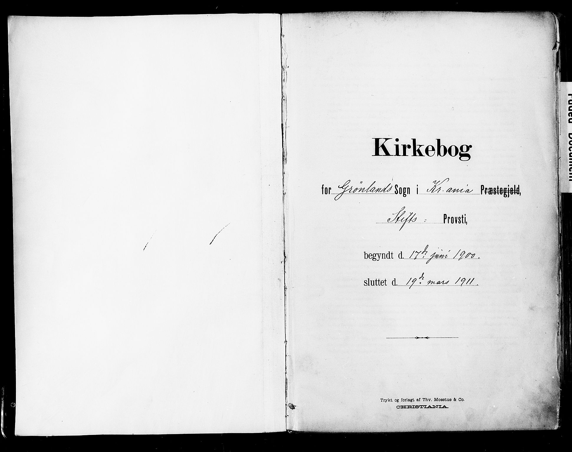 Grønland prestekontor Kirkebøker, SAO/A-10848/F/Fa/L0014: Parish register (official) no. 14, 1900-1911