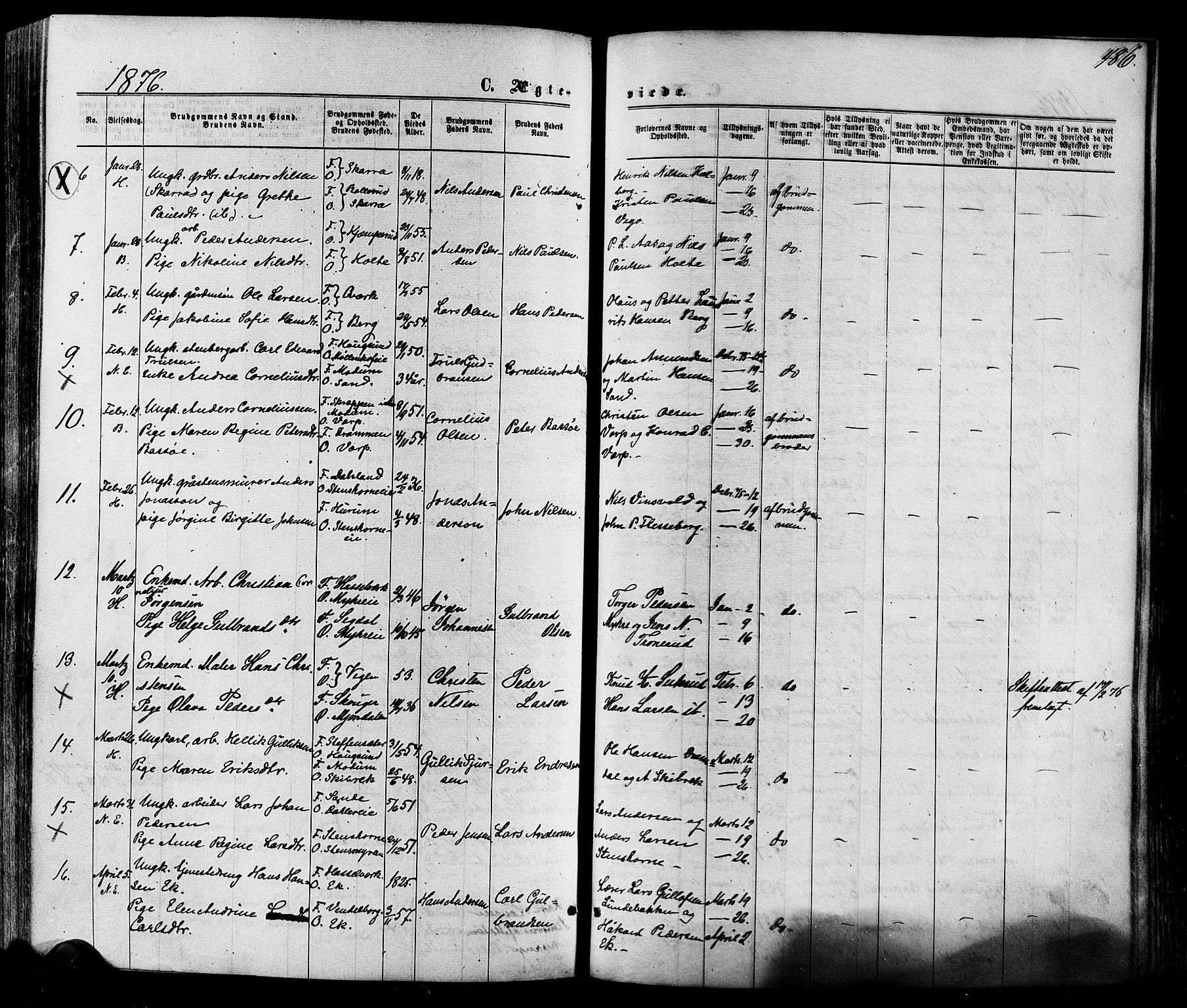 Eiker kirkebøker, AV/SAKO-A-4/F/Fa/L0017: Parish register (official) no. I 17, 1869-1877, p. 486