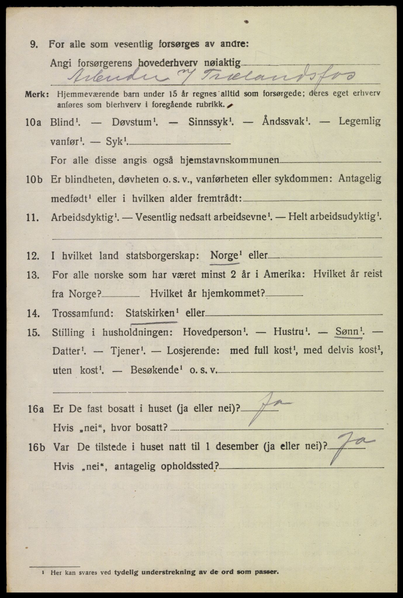 SAK, 1920 census for Kvinesdal, 1920, p. 4482