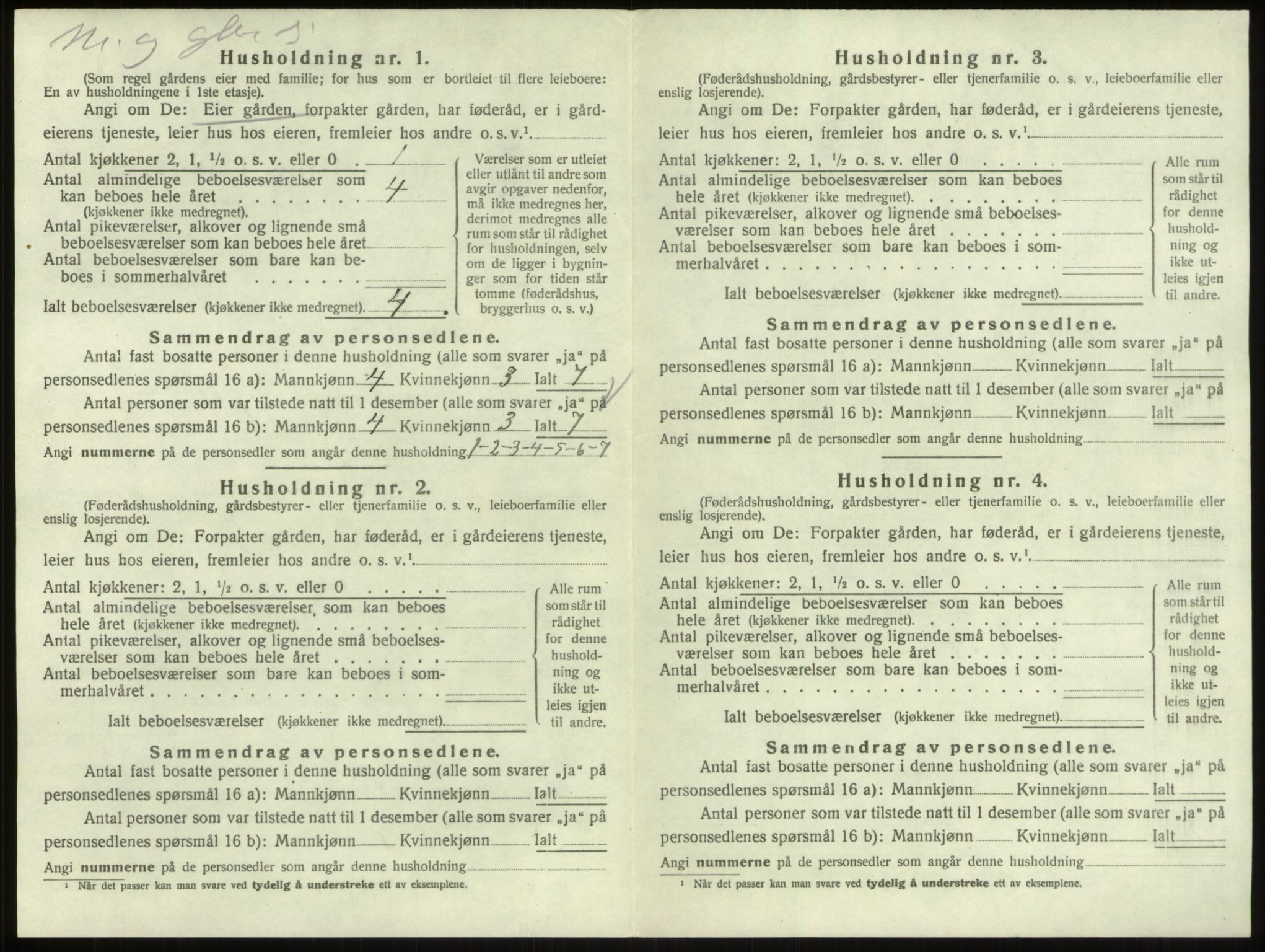 SAO, 1920 census for Berg, 1920, p. 1218