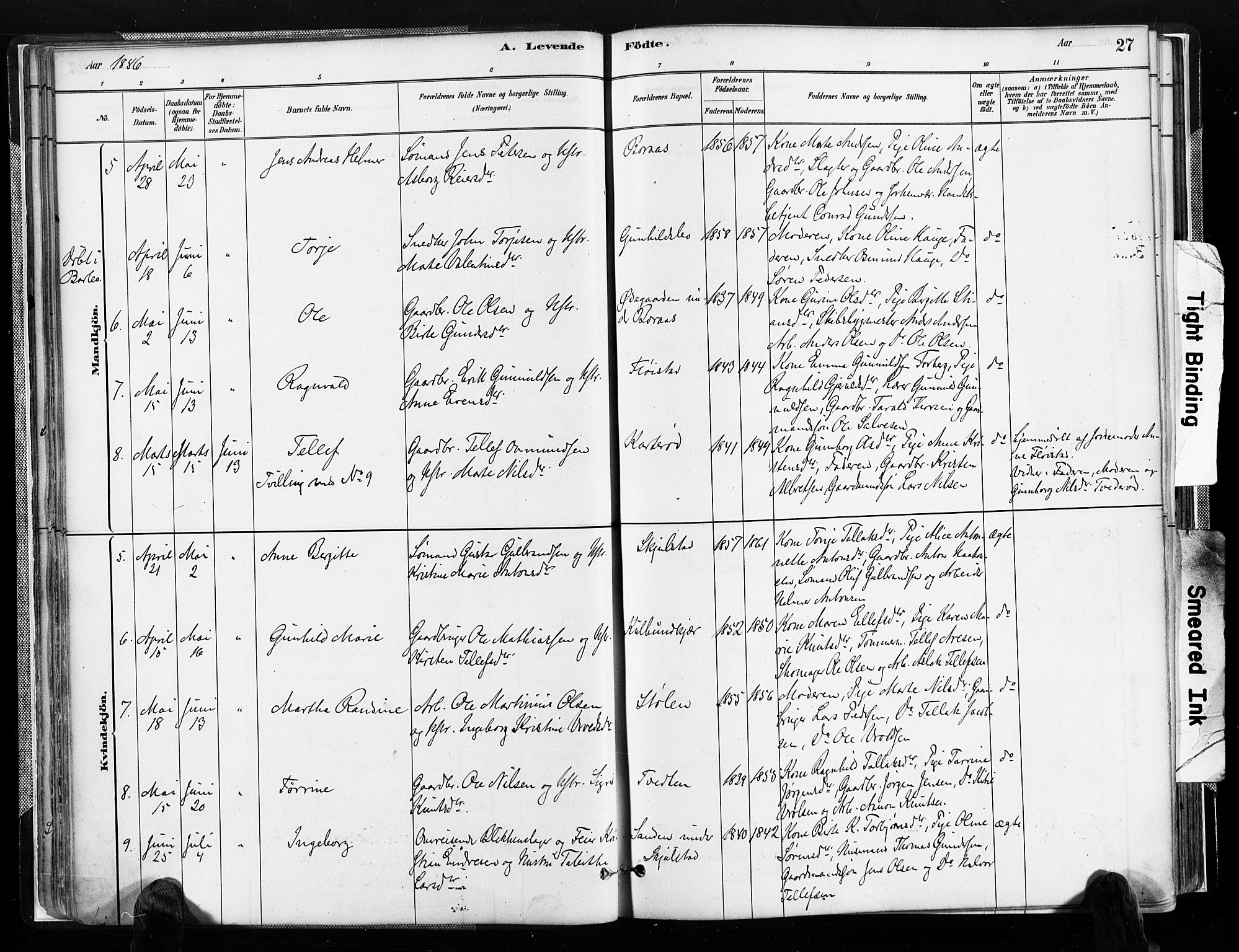 Austre Moland sokneprestkontor, SAK/1111-0001/F/Fa/Faa/L0010: Parish register (official) no. A 10, 1880-1904, p. 27
