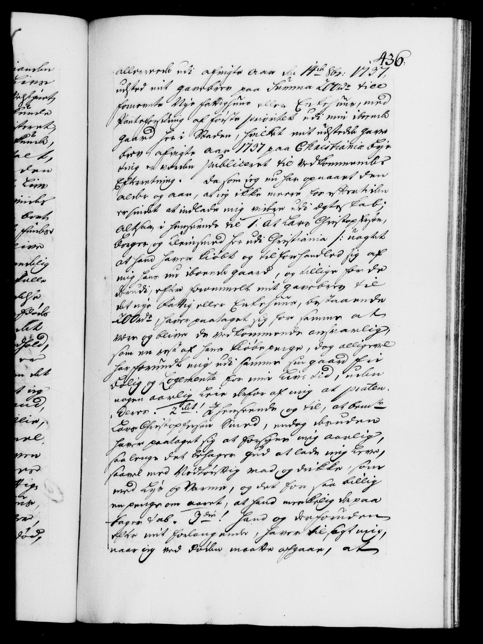 Danske Kanselli 1572-1799, RA/EA-3023/F/Fc/Fca/Fcaa/L0030: Norske registre, 1737-1738, p. 436a