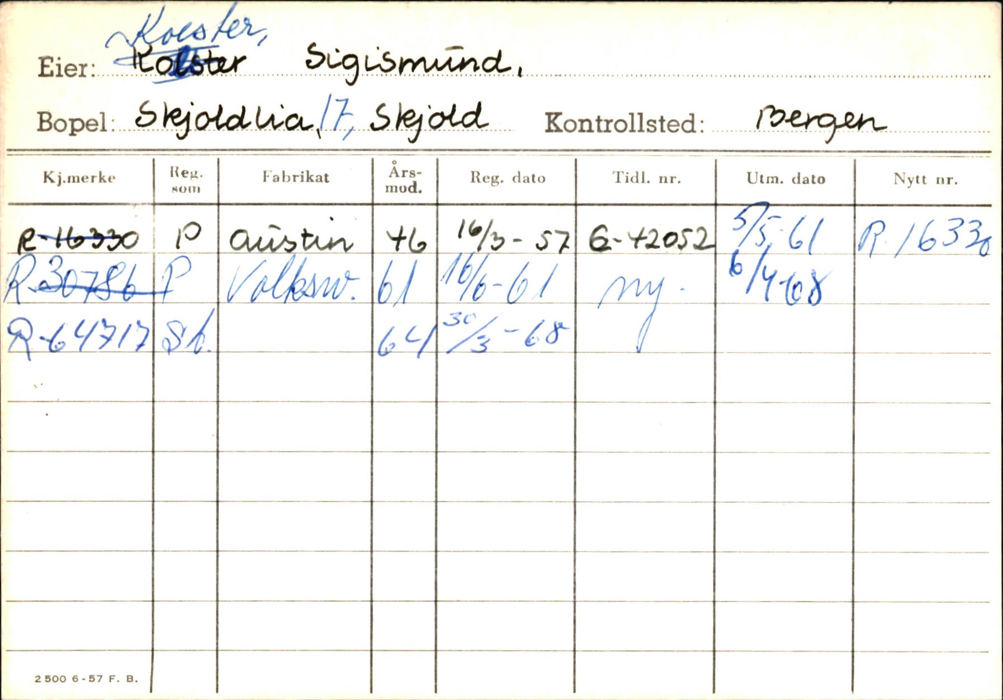 Statens vegvesen, Hordaland vegkontor, AV/SAB-A-5201/2/Ha/L0030: R-eierkort K, 1920-1971, p. 56