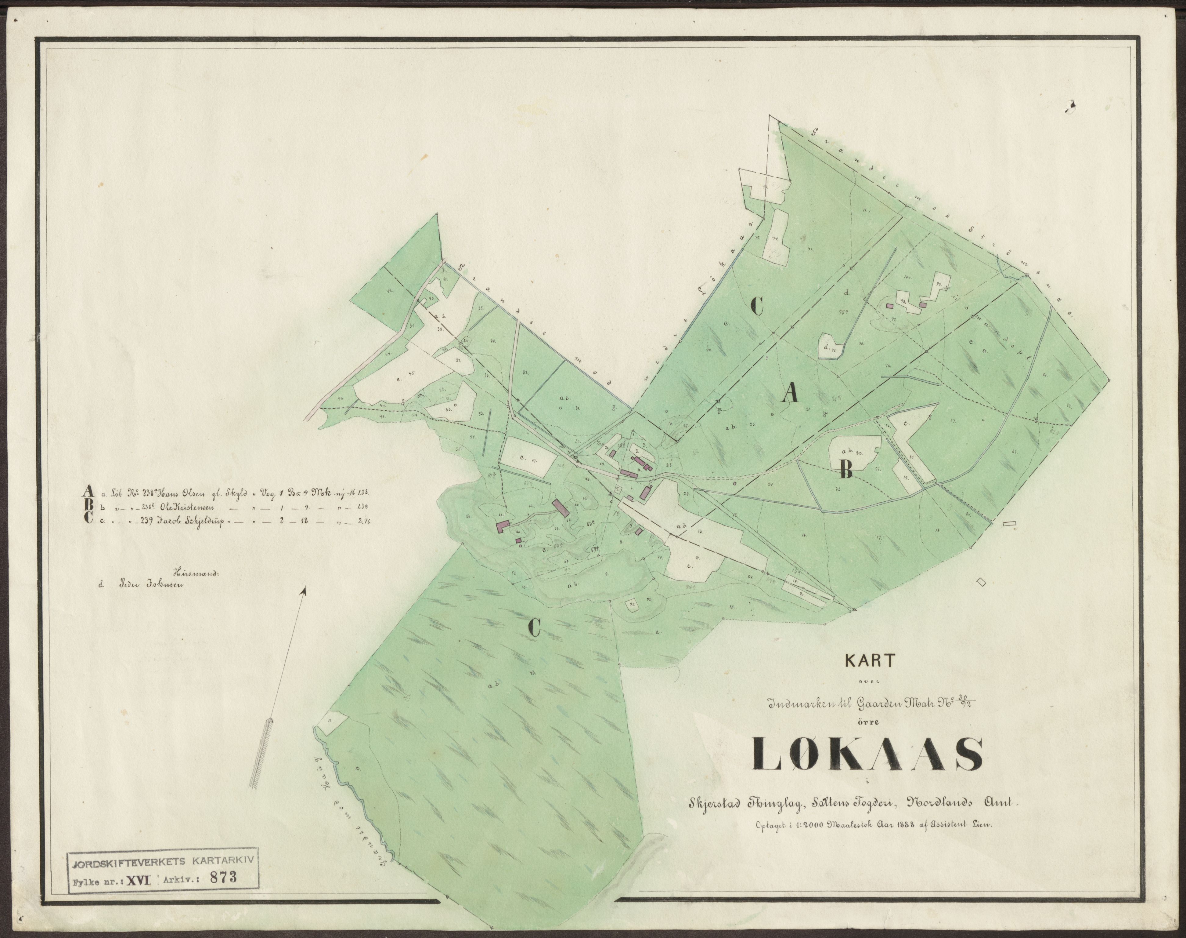 Jordskifteverkets kartarkiv, AV/RA-S-3929/T, 1859-1988, p. 1011