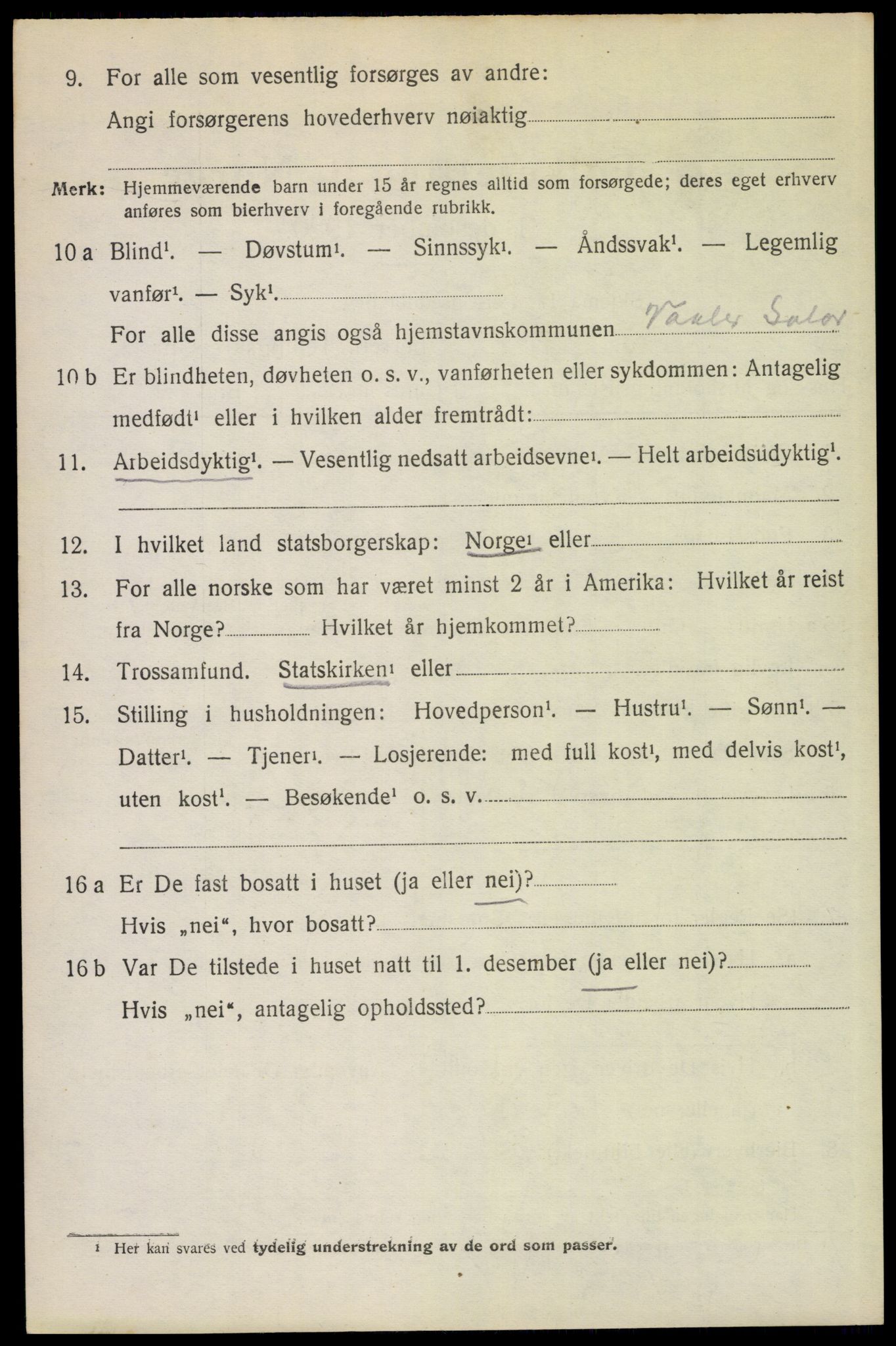 SAH, 1920 census for Brandval, 1920, p. 4361