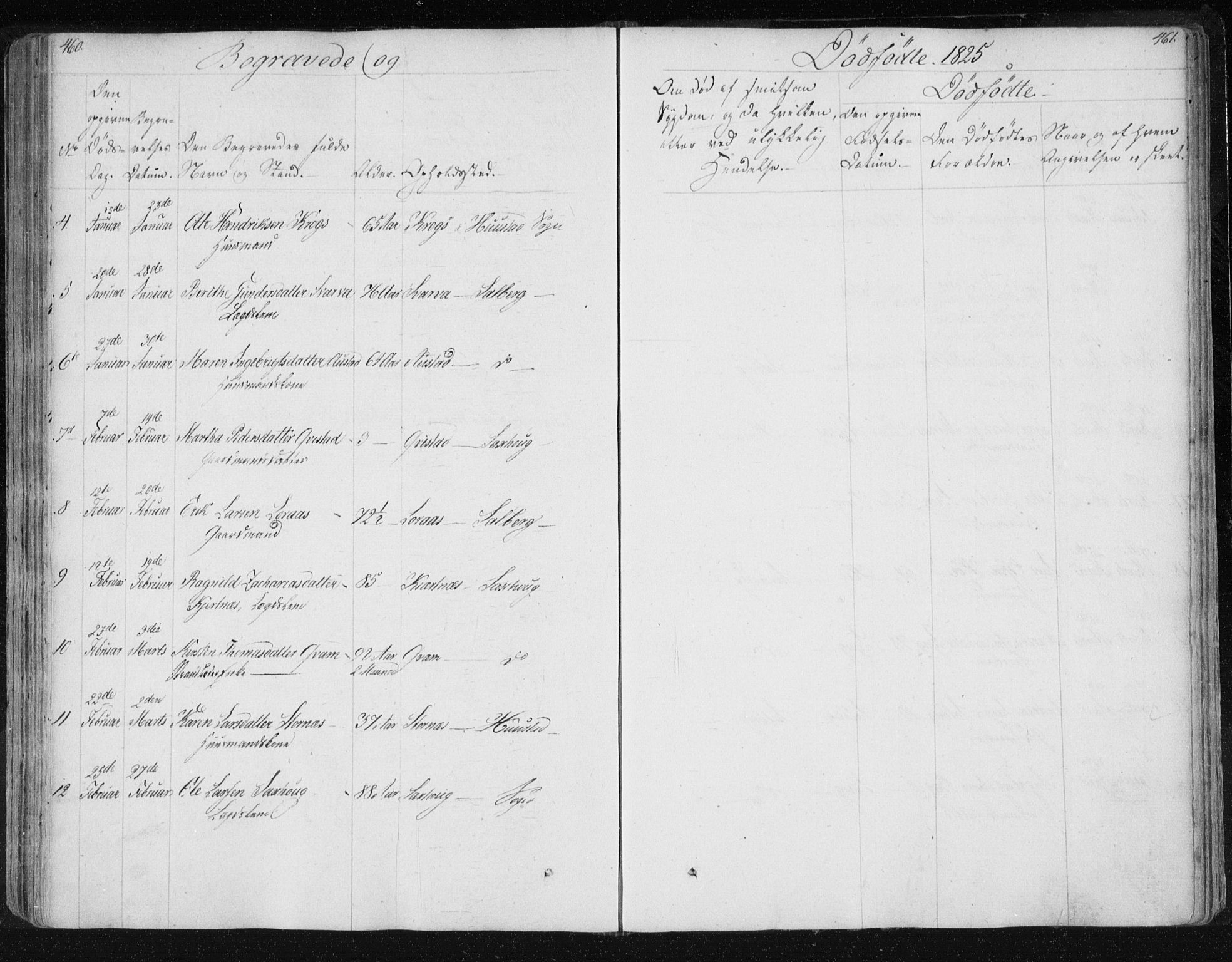 Ministerialprotokoller, klokkerbøker og fødselsregistre - Nord-Trøndelag, SAT/A-1458/730/L0276: Parish register (official) no. 730A05, 1822-1830, p. 460-461