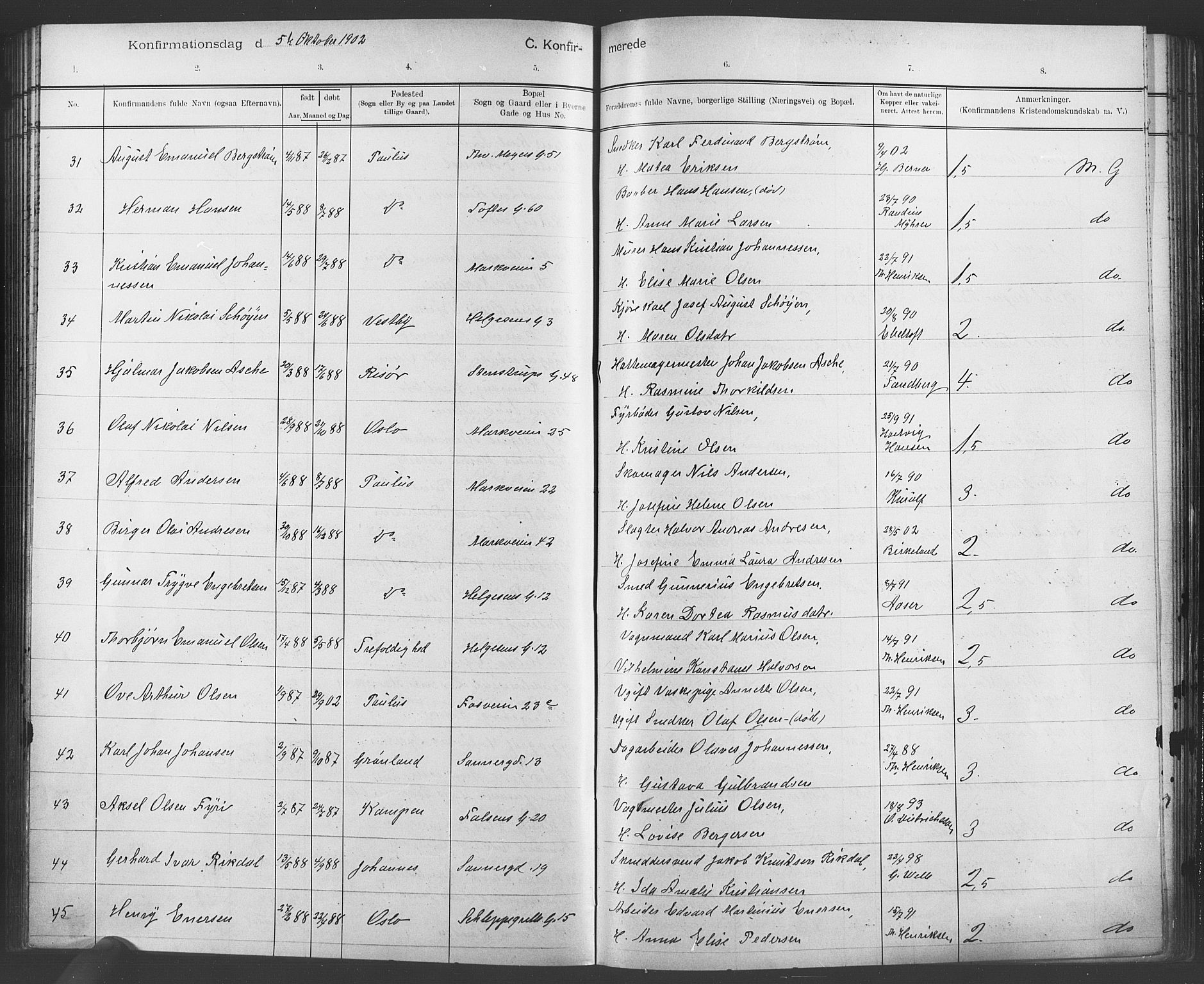 Paulus prestekontor Kirkebøker, AV/SAO-A-10871/F/Fa/L0007: Parish register (official) no. 7, 1897-1915