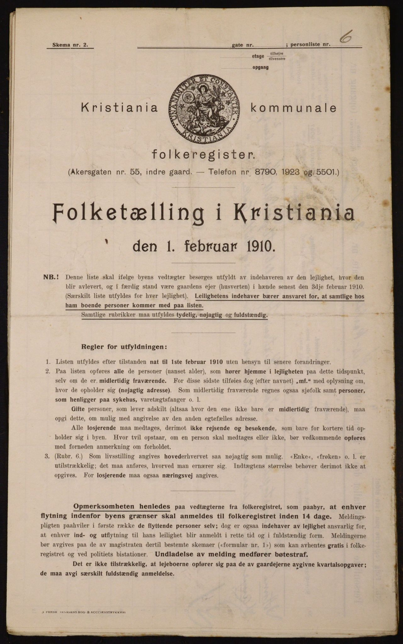 OBA, Municipal Census 1910 for Kristiania, 1910, p. 45647