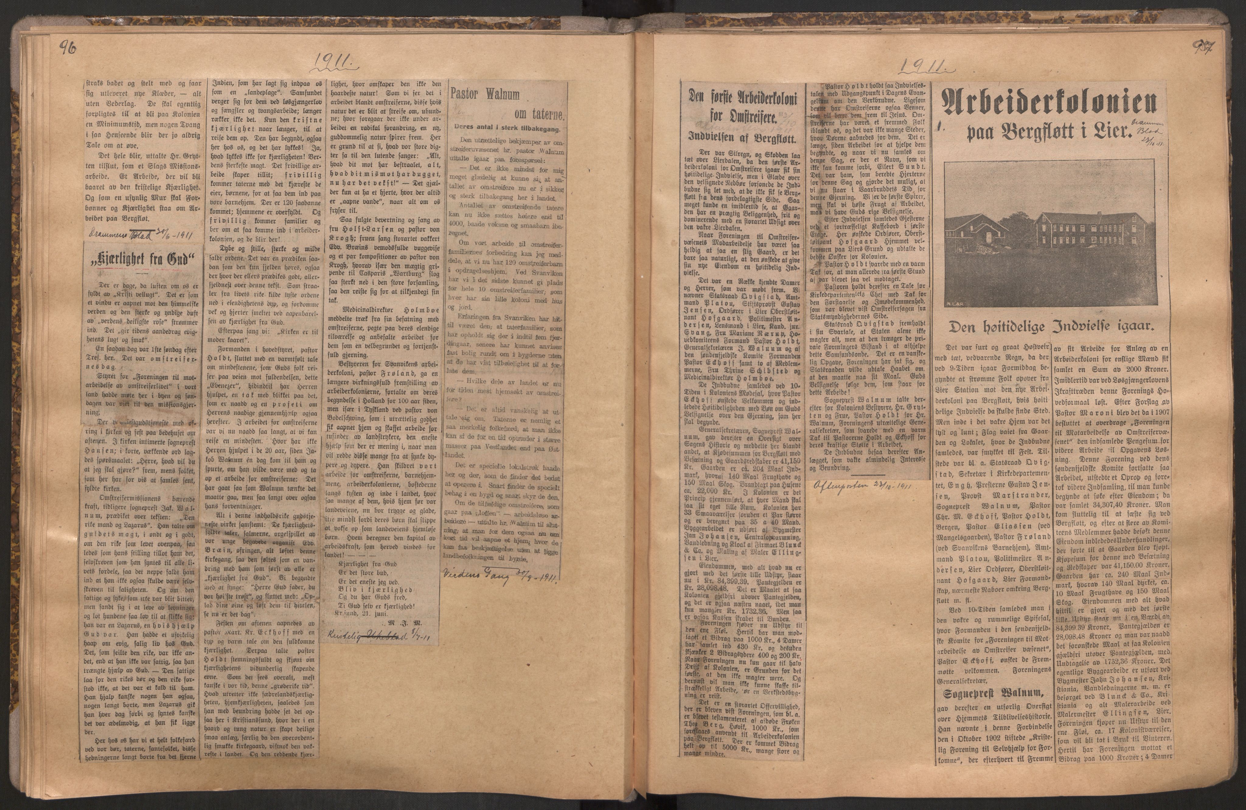 Norsk Misjon Blant Hjemløse, RA/PA-0793/F/Fv/L0534: Utklipp, 1897-1919, p. 96-97