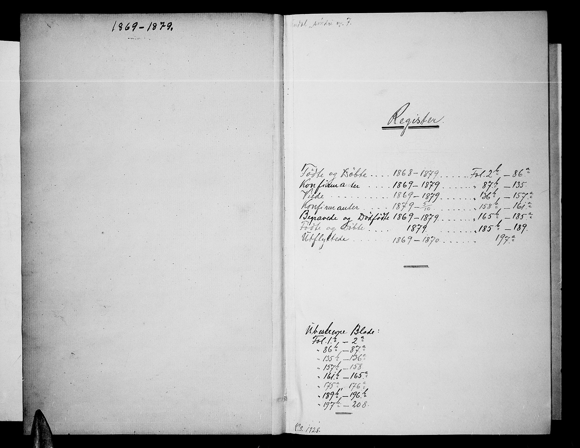 Sør-Audnedal sokneprestkontor, AV/SAK-1111-0039/F/Fb/Fbb/L0004: Parish register (copy) no. B 4, 1868-1879