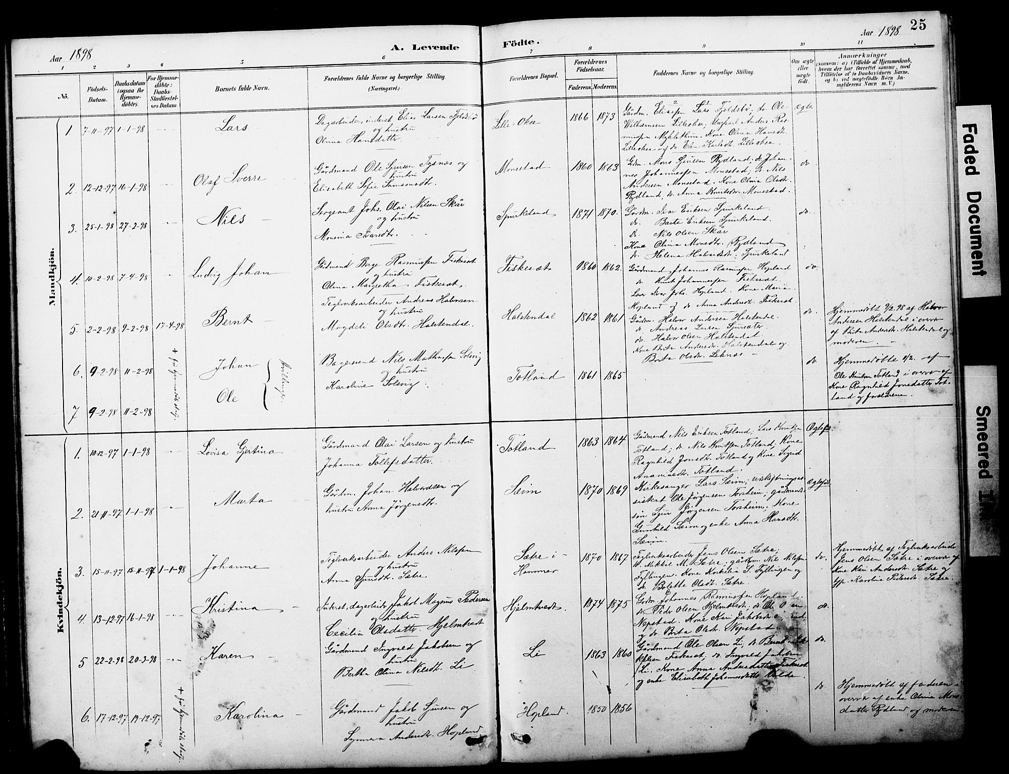 Alversund Sokneprestembete, SAB/A-73901/H/Ha/Hab: Parish register (copy) no. D 3, 1890-1908, p. 25