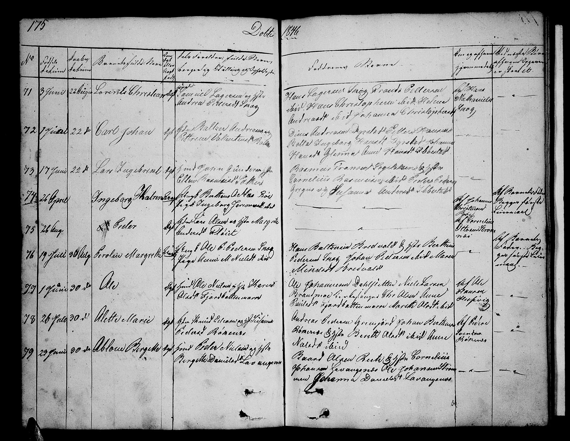 Ibestad sokneprestembete, AV/SATØ-S-0077/H/Ha/Hab/L0003klokker: Parish register (copy) no. 3, 1833-1852, p. 175