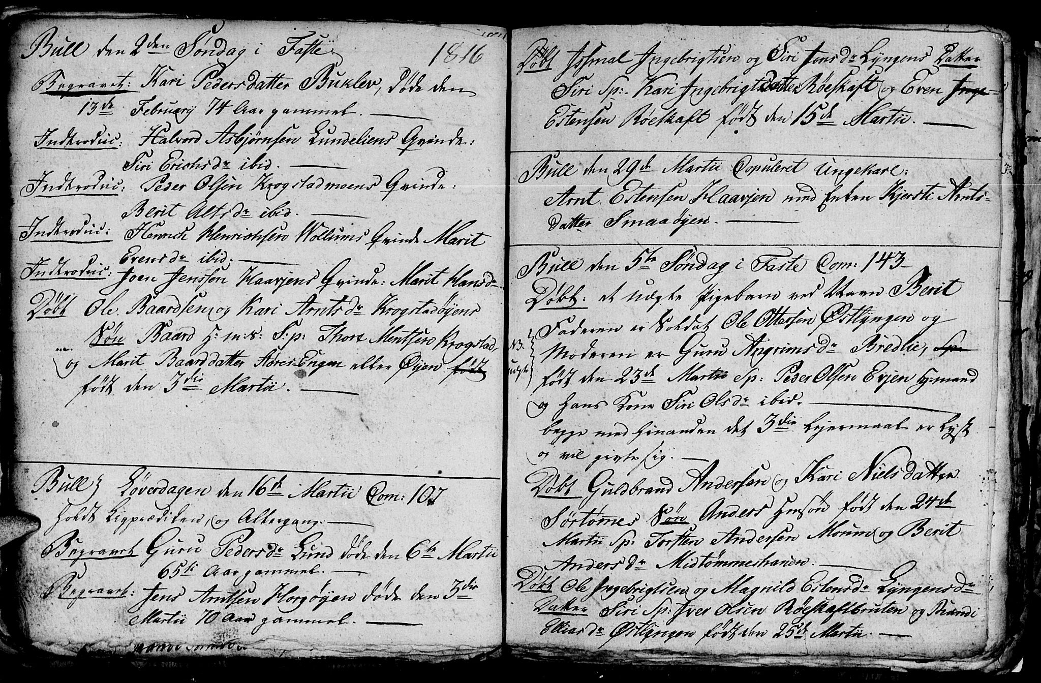 Ministerialprotokoller, klokkerbøker og fødselsregistre - Sør-Trøndelag, AV/SAT-A-1456/692/L1107: Parish register (copy) no. 692C02, 1809-1824