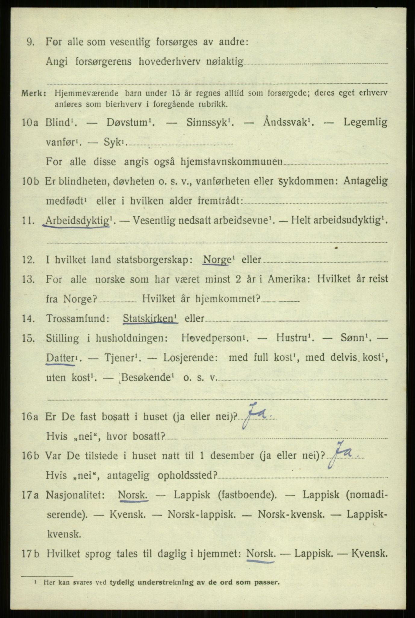 SATØ, 1920 census for Trondenes, 1920, p. 9472