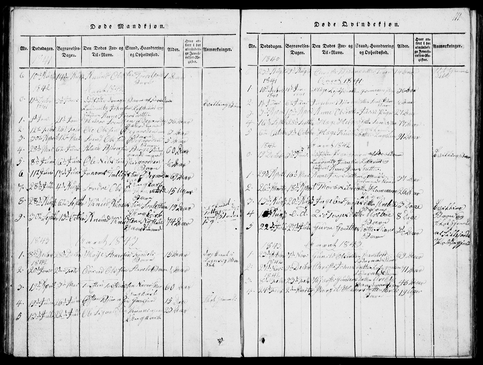 Rauland kirkebøker, AV/SAKO-A-292/G/Ga/L0001: Parish register (copy) no. I 1, 1814-1843, p. 111