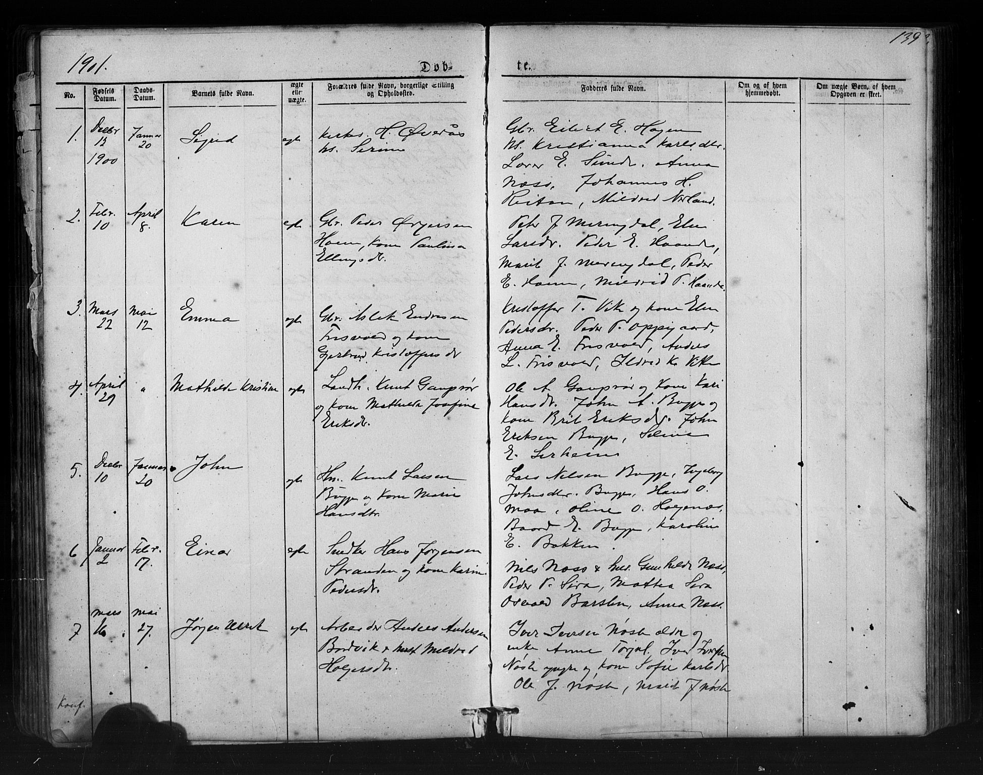 Ministerialprotokoller, klokkerbøker og fødselsregistre - Møre og Romsdal, SAT/A-1454/552/L0638: Parish register (copy) no. 552C01, 1867-1902, p. 139