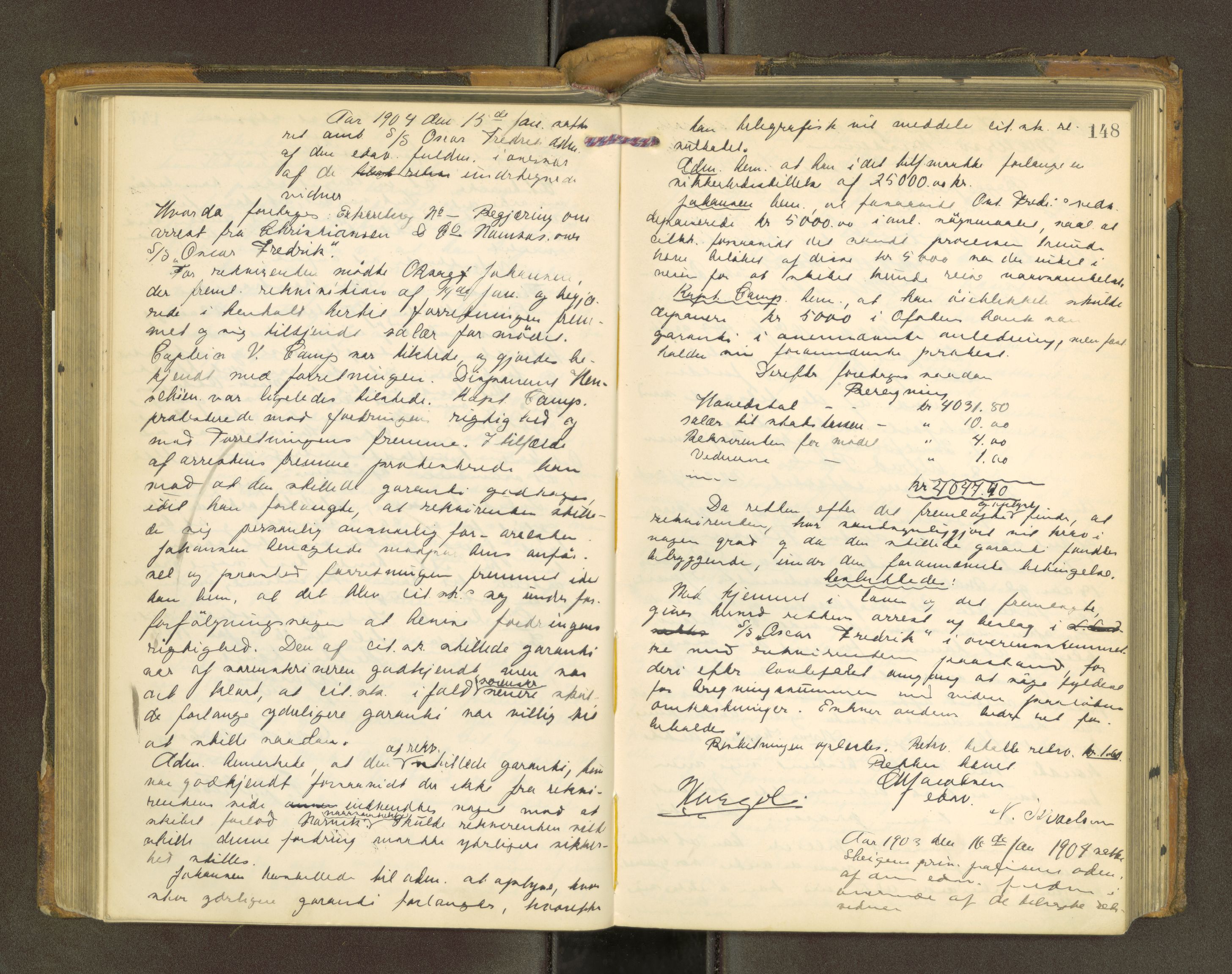 Steigen og Ofoten sorenskriveri, AV/SAT-A-0030/1/1/1E/L0003: Forhandlinger, 1899-1910, p. 147b-148a