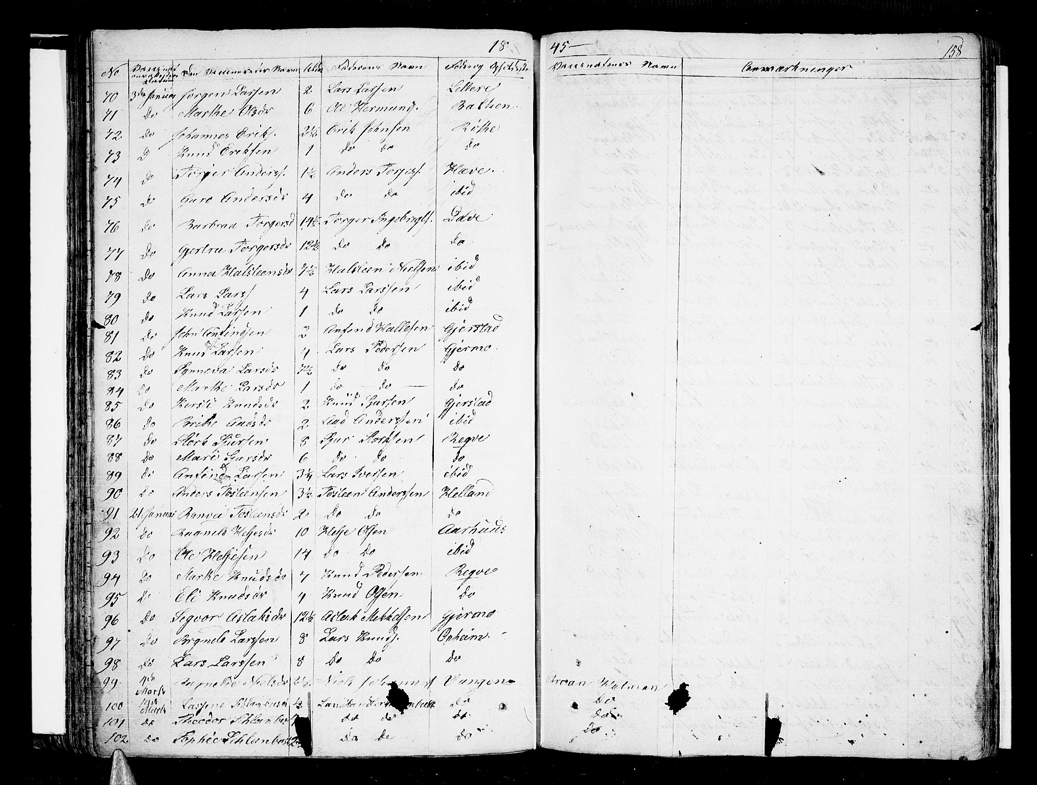 Voss sokneprestembete, AV/SAB-A-79001/H/Haa: Parish register (official) no. A 12, 1823-1837, p. 158