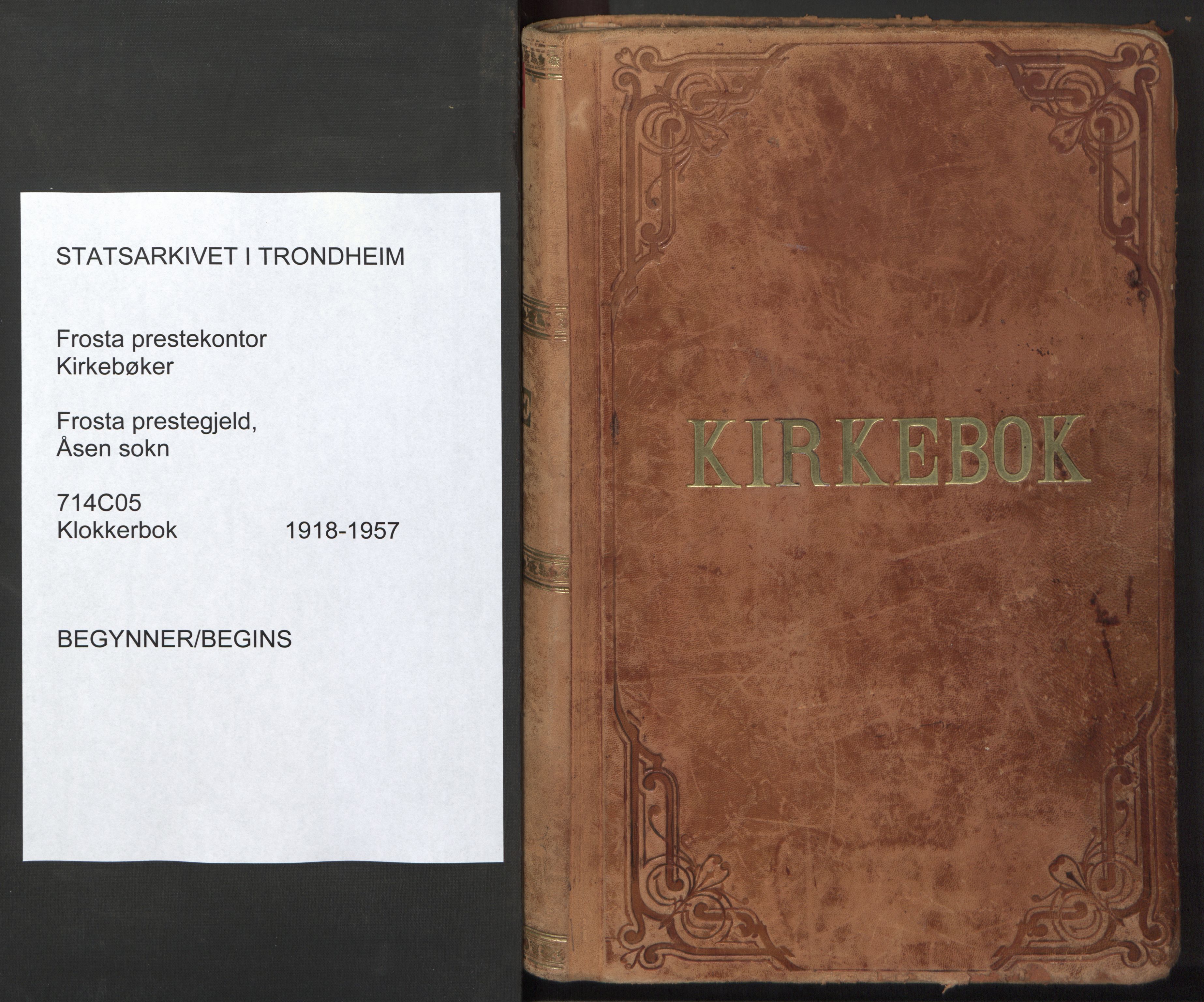 Ministerialprotokoller, klokkerbøker og fødselsregistre - Nord-Trøndelag, SAT/A-1458/714/L0136: Parish register (copy) no. 714C05, 1918-1957