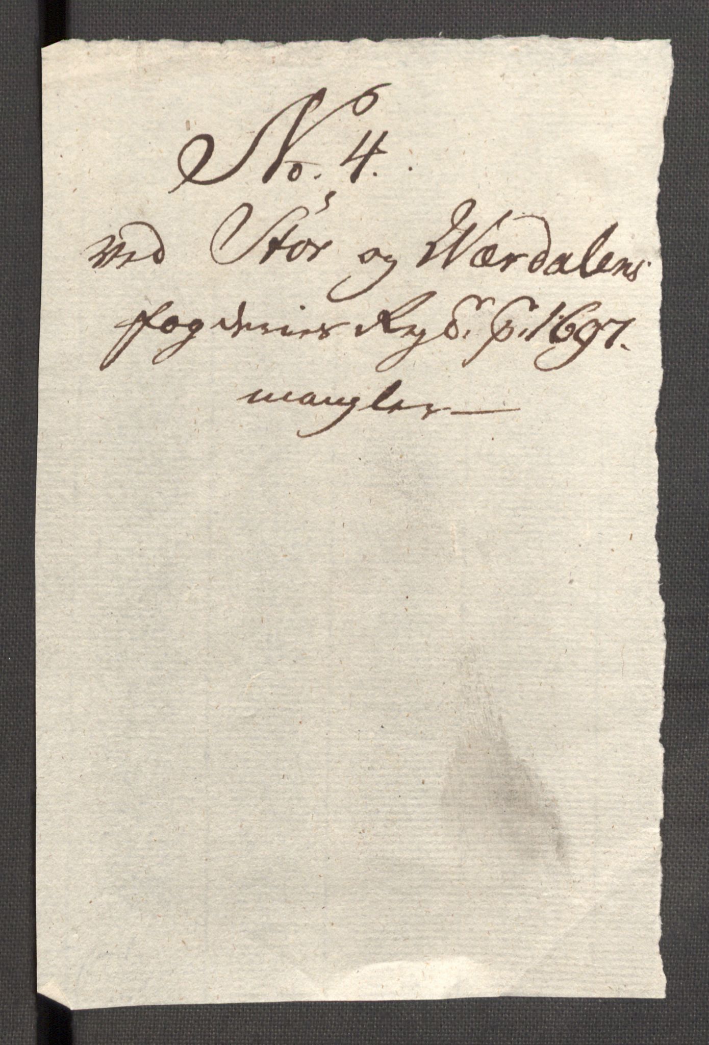 Rentekammeret inntil 1814, Reviderte regnskaper, Fogderegnskap, AV/RA-EA-4092/R62/L4189: Fogderegnskap Stjørdal og Verdal, 1697, p. 165
