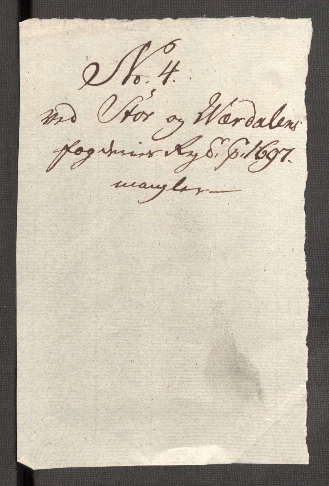 Rentekammeret inntil 1814, Reviderte regnskaper, Fogderegnskap, RA/EA-4092/R62/L4189: Fogderegnskap Stjørdal og Verdal, 1697, p. 165