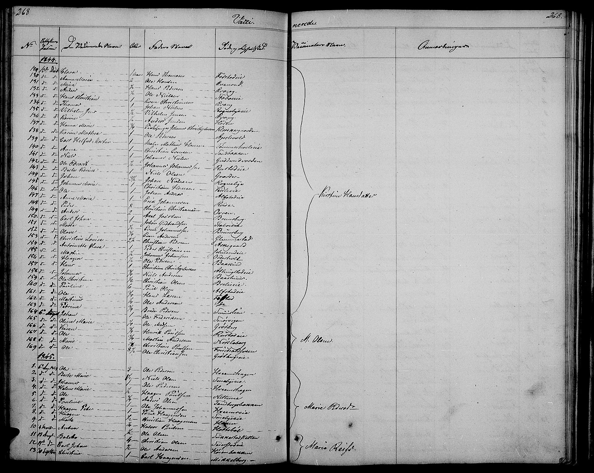 Østre Toten prestekontor, SAH/PREST-104/H/Ha/Hab/L0002: Parish register (copy) no. 2, 1840-1847, p. 268