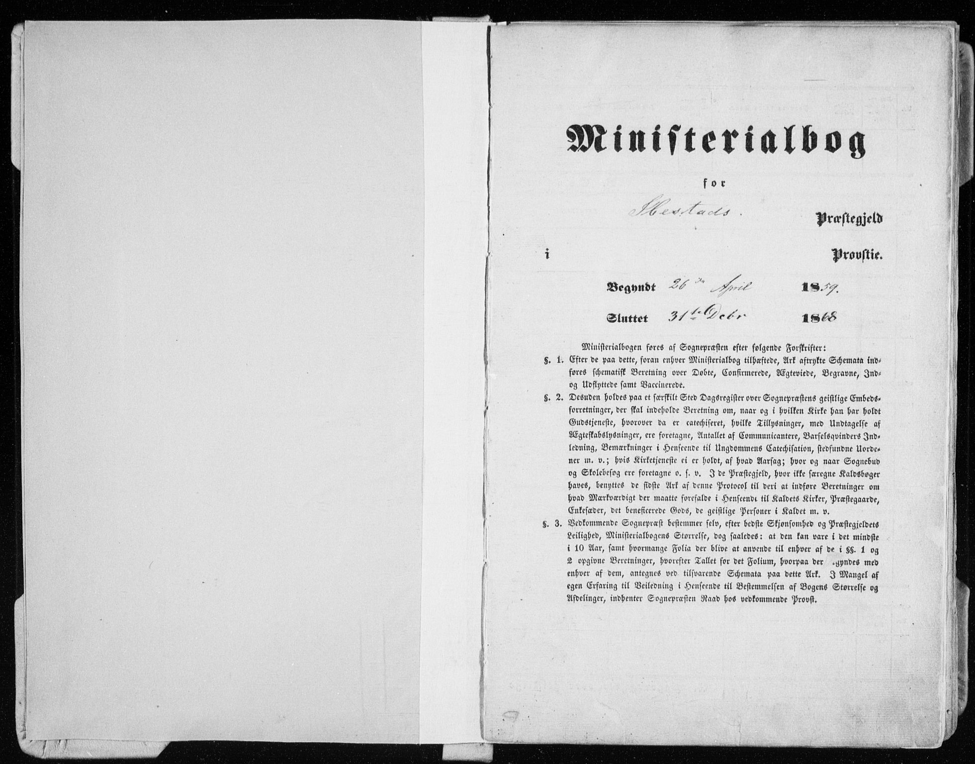 Ibestad sokneprestembete, SATØ/S-0077/H/Ha/Haa/L0009kirke: Parish register (official) no. 9, 1859-1868