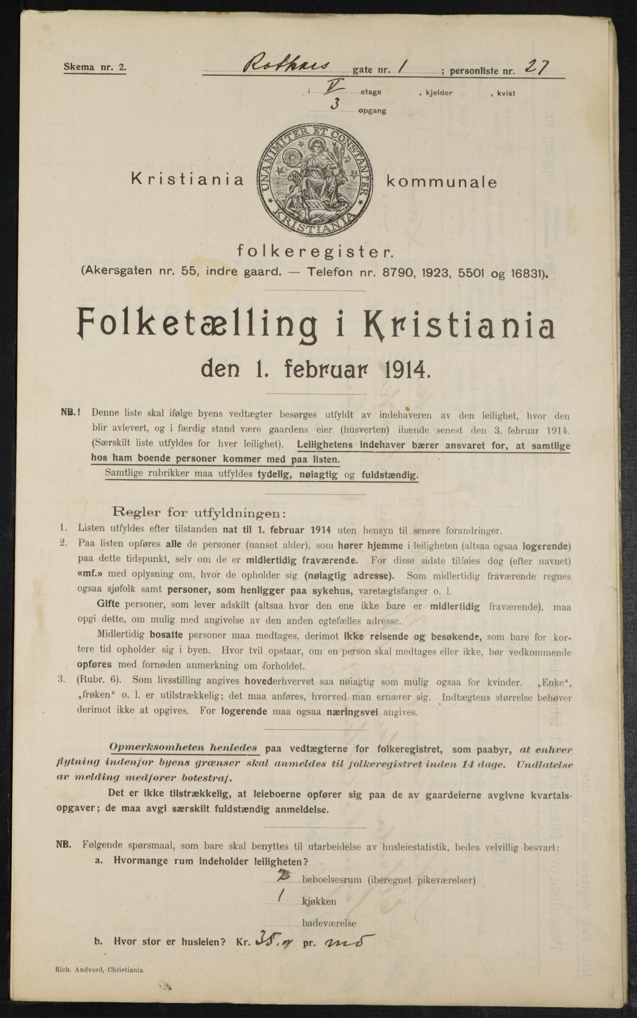 OBA, Municipal Census 1914 for Kristiania, 1914, p. 81831