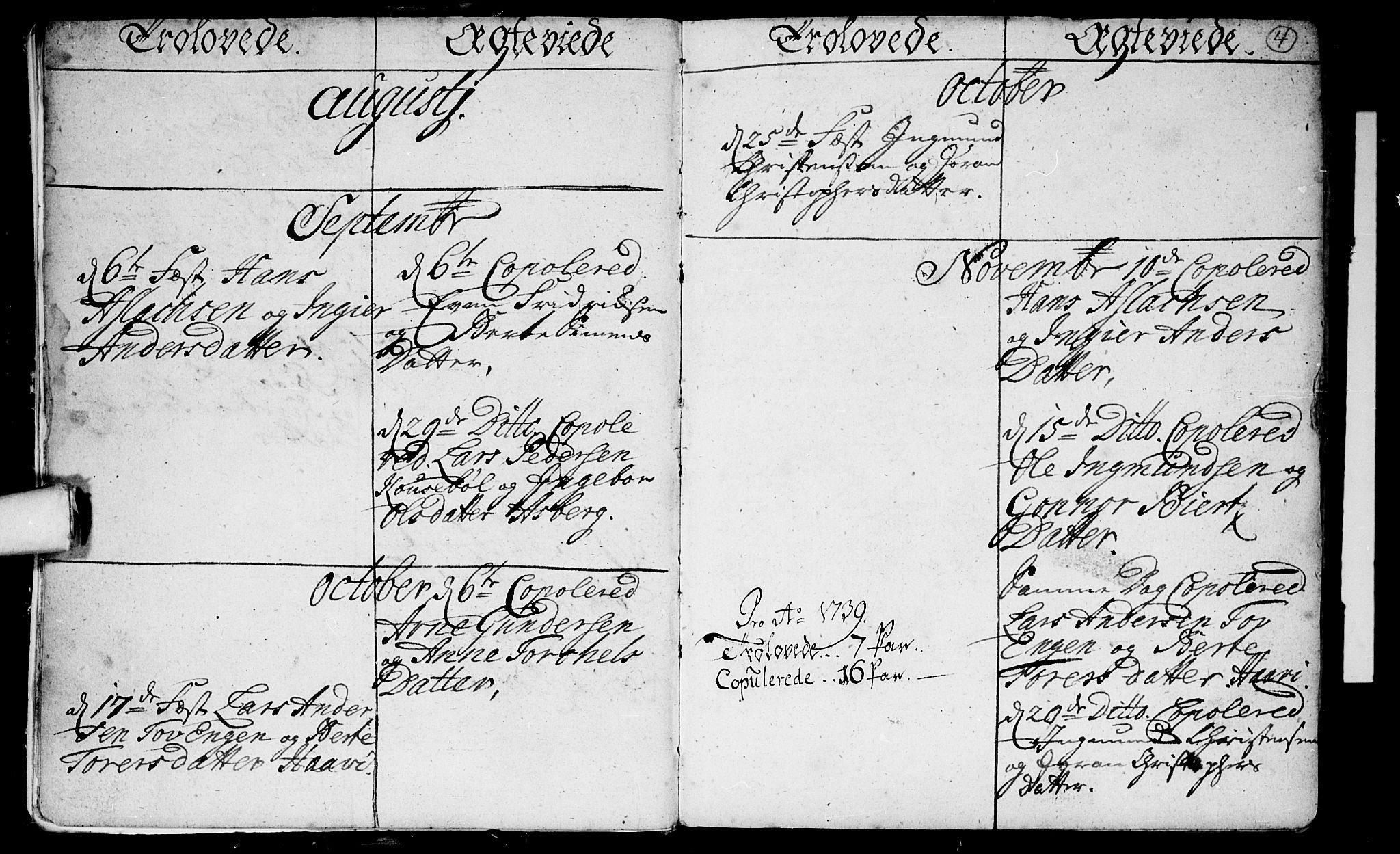 Spydeberg prestekontor Kirkebøker, SAO/A-10924/F/Fa/L0002: Parish register (official) no. I 2, 1739-1780, p. 4