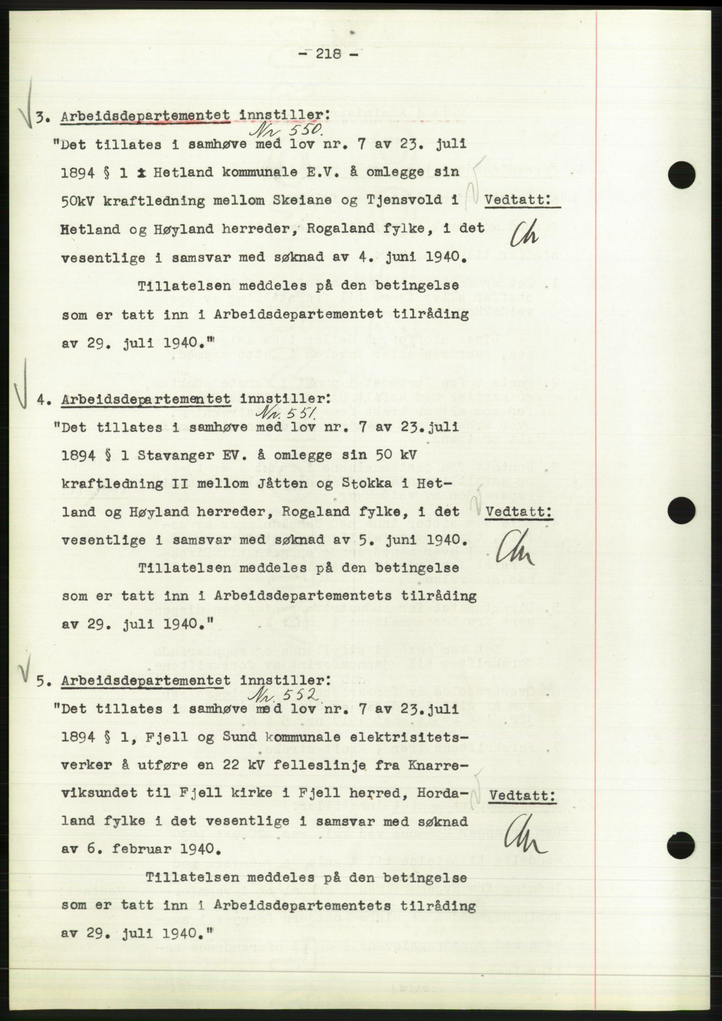 Administrasjonsrådet, AV/RA-S-1004/A/L0002: Vedtaksprotokoll 16/4-25/9, 1940, p. 222