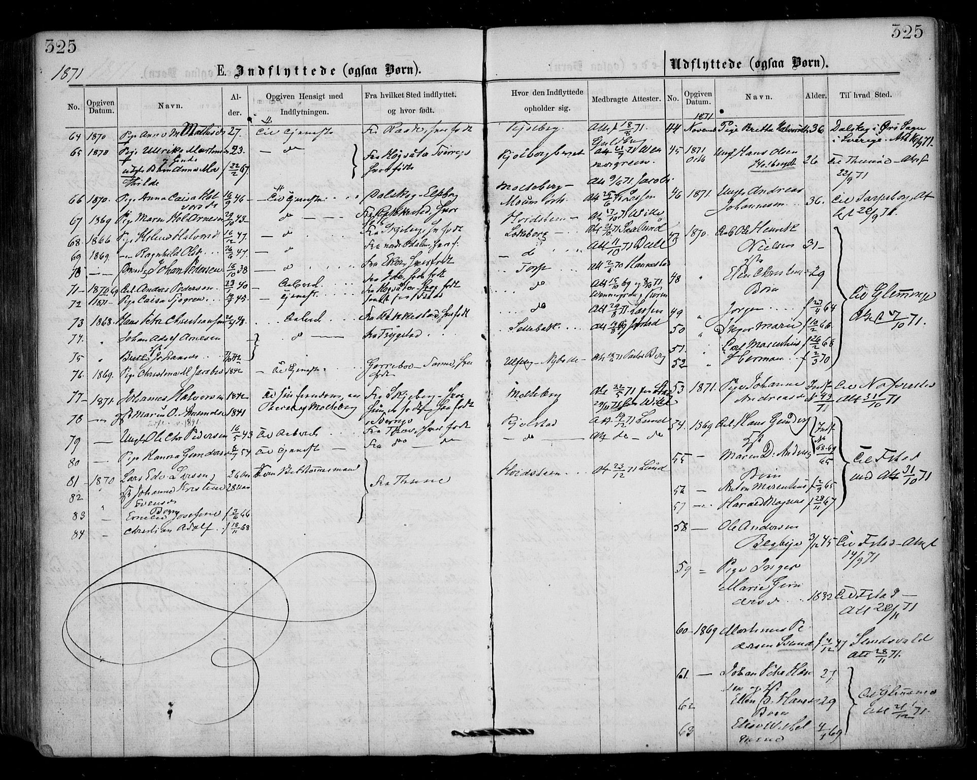 Borge prestekontor Kirkebøker, AV/SAO-A-10903/F/Fa/L0006: Parish register (official) no. I 6, 1861-1874, p. 325