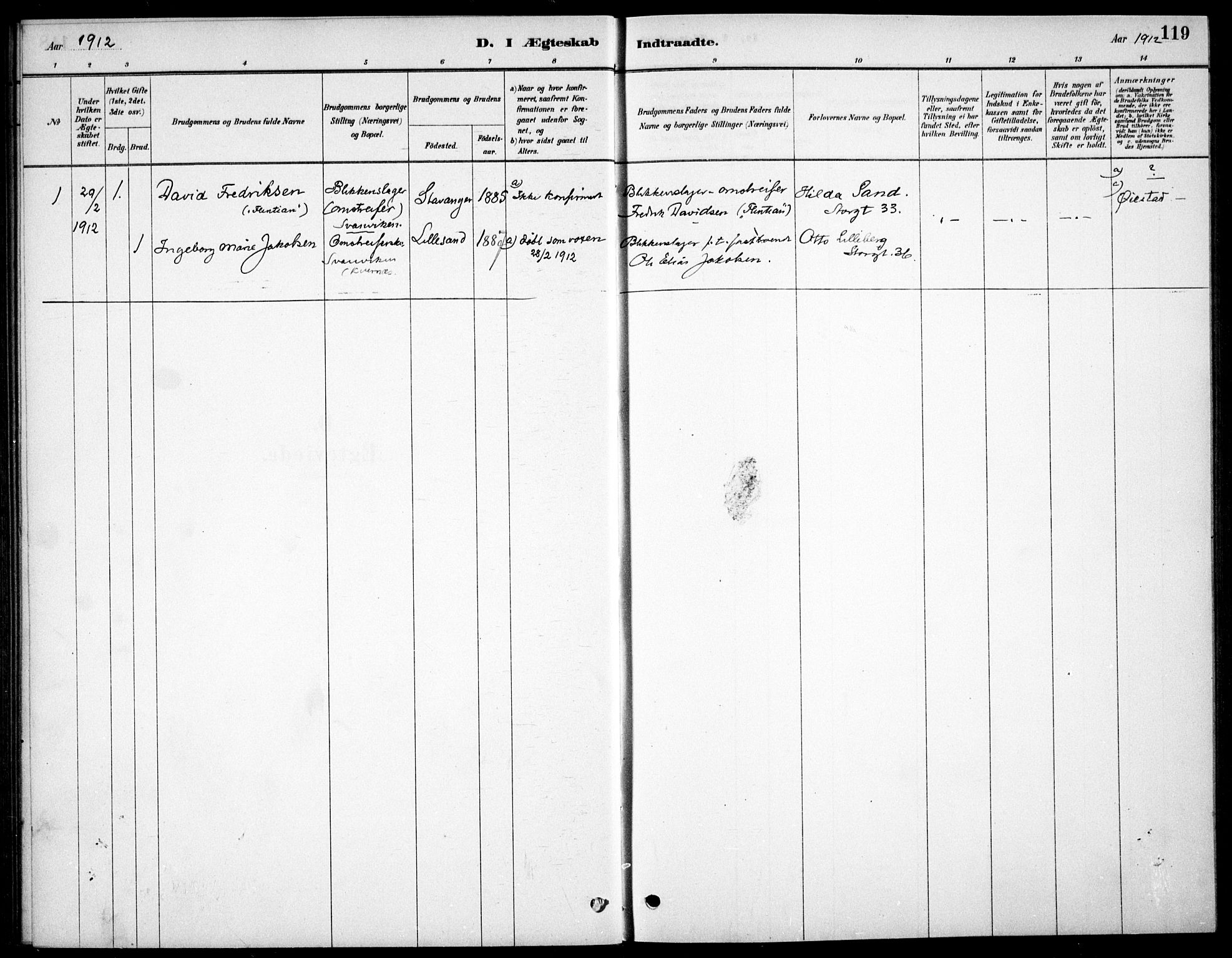 Kristiania tukthusprest Kirkebøker, SAO/A-10881/F/Fa/L0005: Parish register (official) no. 5, 1879-1936, p. 119