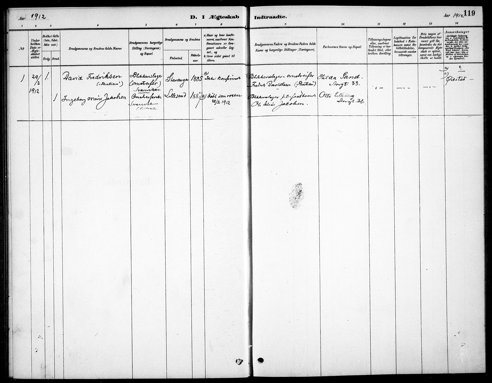 Kristiania tukthusprest Kirkebøker, AV/SAO-A-10881/F/Fa/L0005: Parish register (official) no. 5, 1879-1936, p. 119