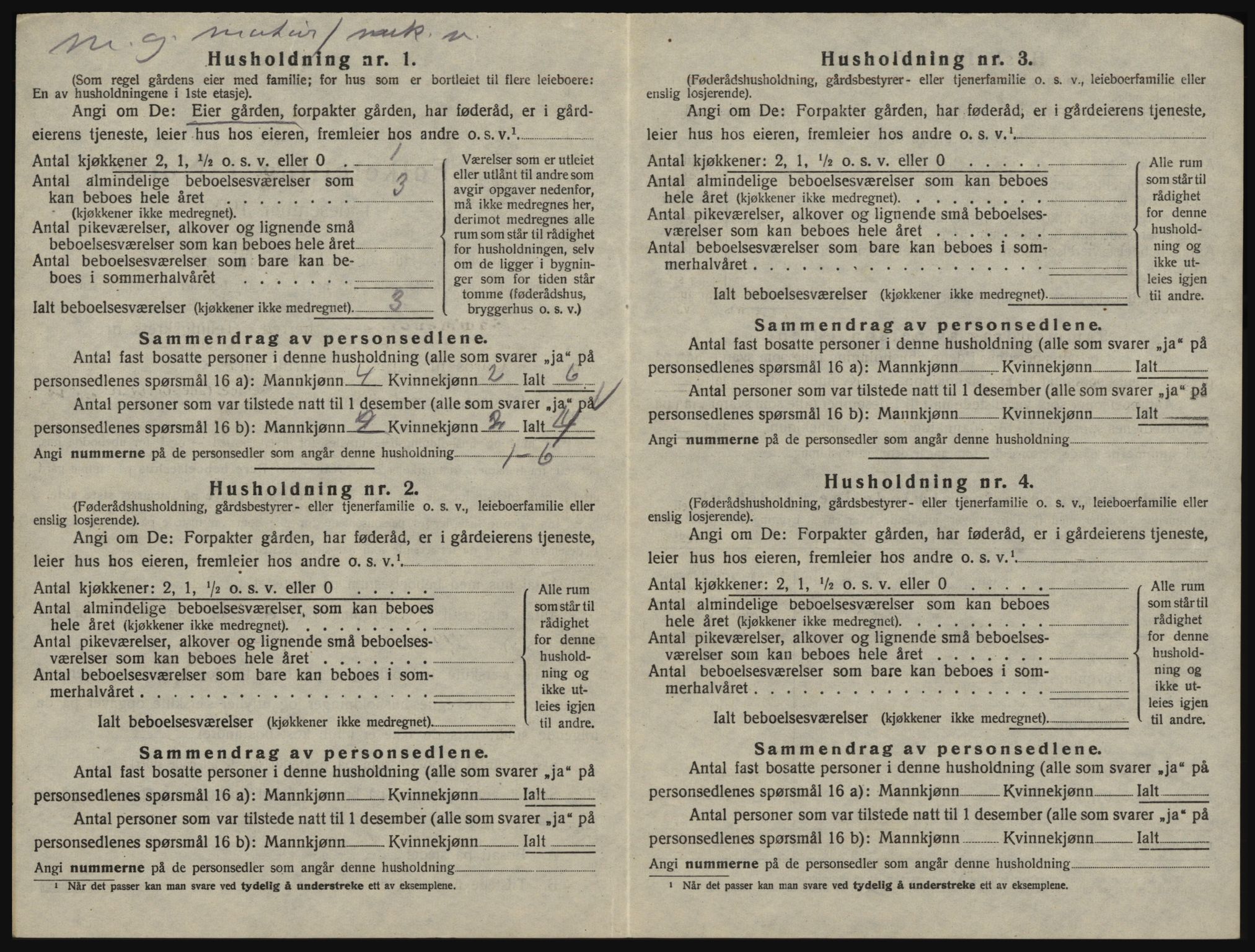 SAO, 1920 census for Glemmen, 1920, p. 832