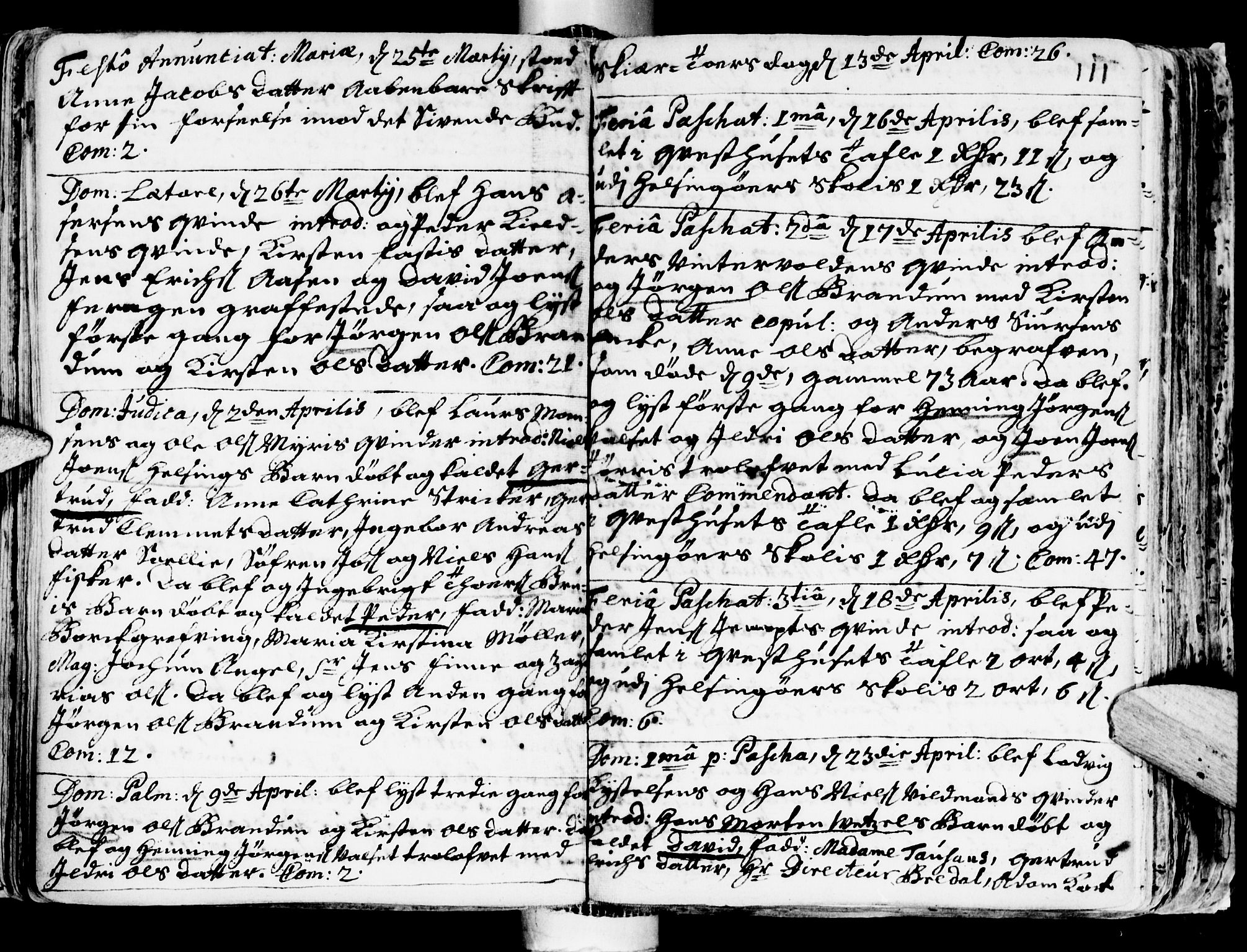 Ministerialprotokoller, klokkerbøker og fødselsregistre - Sør-Trøndelag, SAT/A-1456/681/L0924: Parish register (official) no. 681A02, 1720-1731, p. 110-111