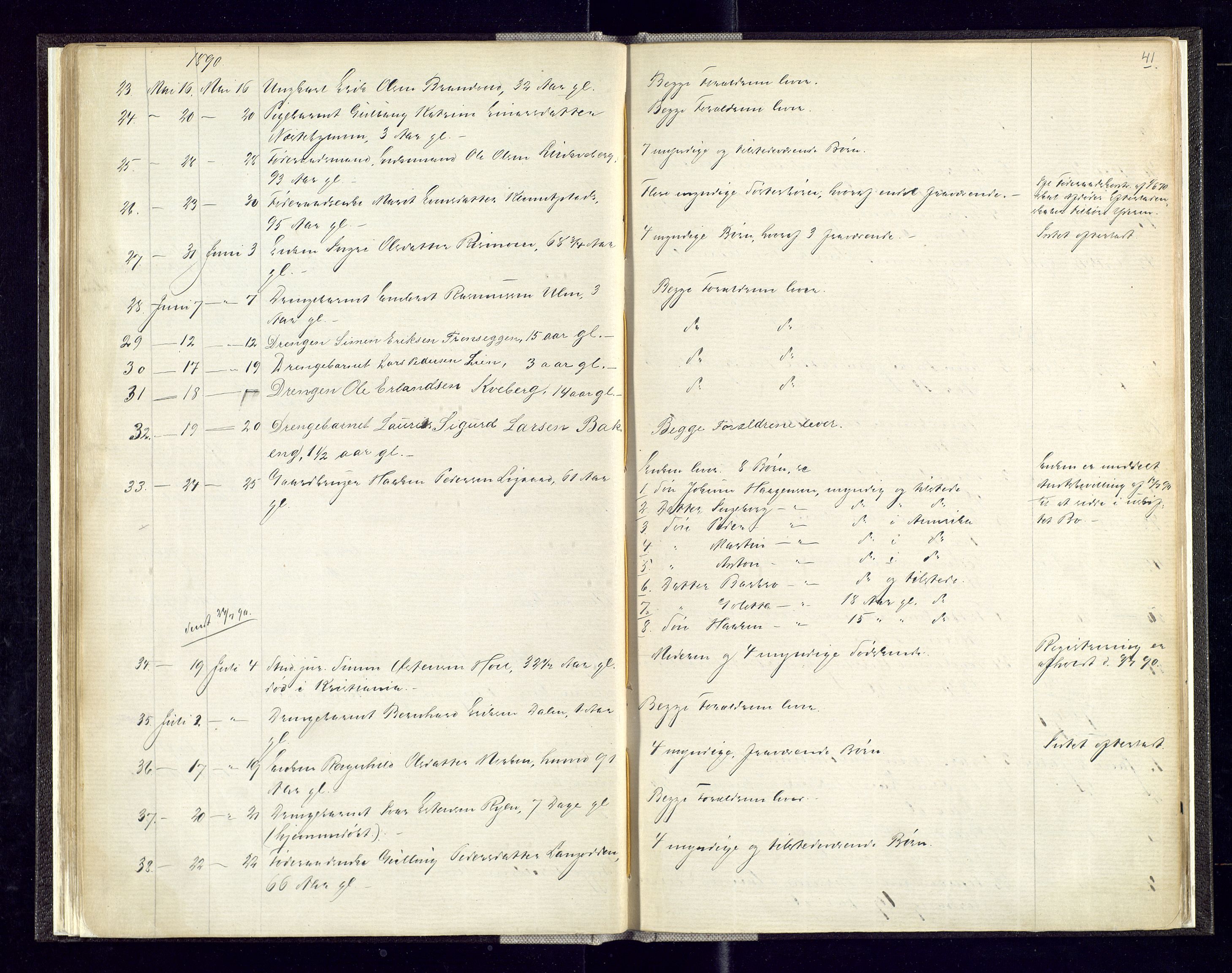 Alvdal og Folldal lensmannskontor, SAH/LHA-007/H/Ha/L0001: Dødsfallsprotokoll, 1875-1900, p. 41