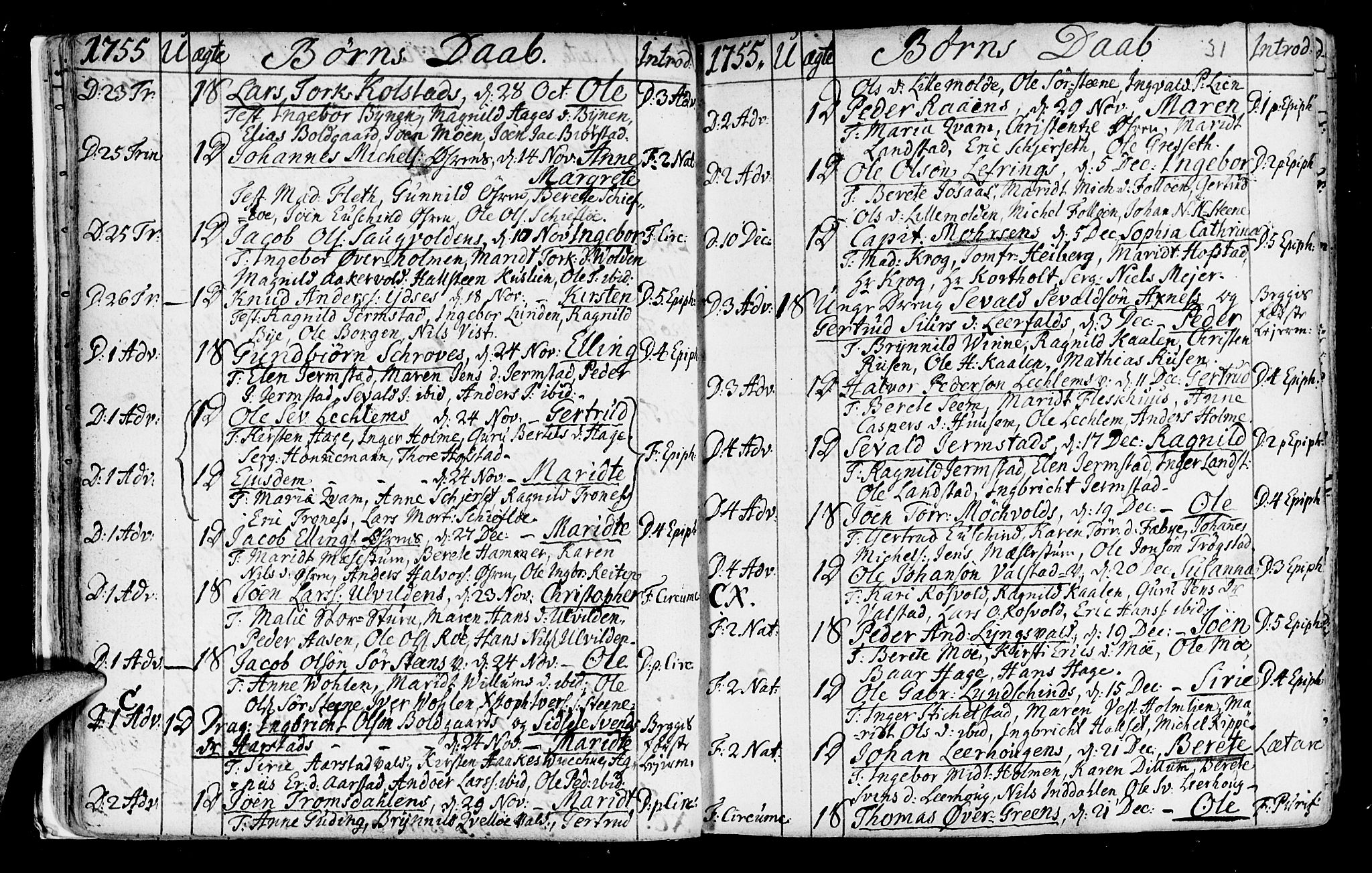 Ministerialprotokoller, klokkerbøker og fødselsregistre - Nord-Trøndelag, SAT/A-1458/723/L0231: Parish register (official) no. 723A02, 1748-1780, p. 31
