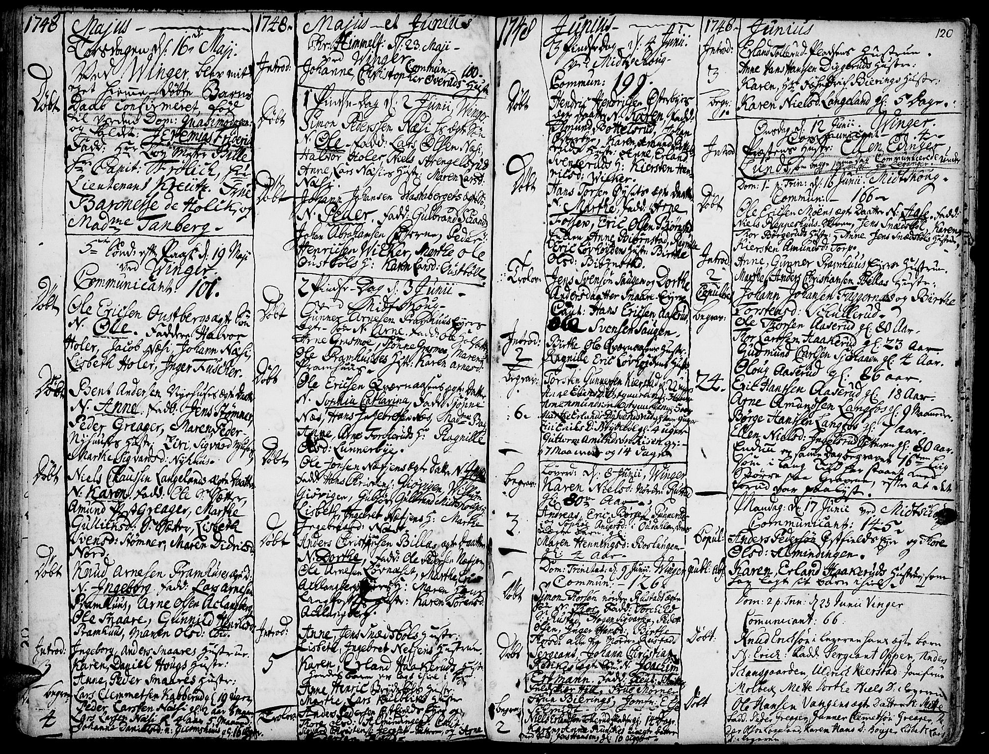 Vinger prestekontor, AV/SAH-PREST-024/H/Ha/Haa/L0002: Parish register (official) no. 2, 1730-1751, p. 120