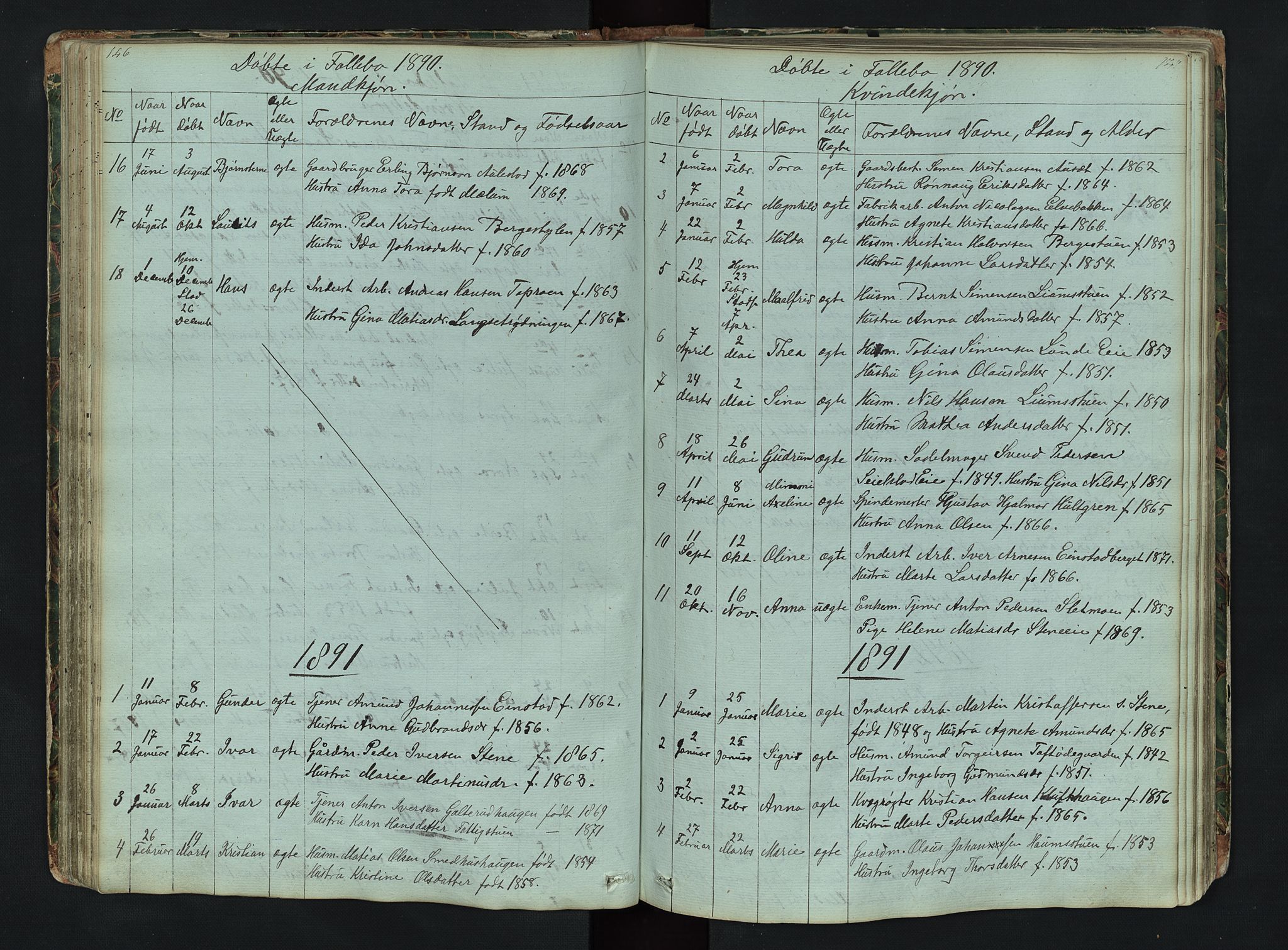 Gausdal prestekontor, AV/SAH-PREST-090/H/Ha/Hab/L0006: Parish register (copy) no. 6, 1846-1893, p. 146-147