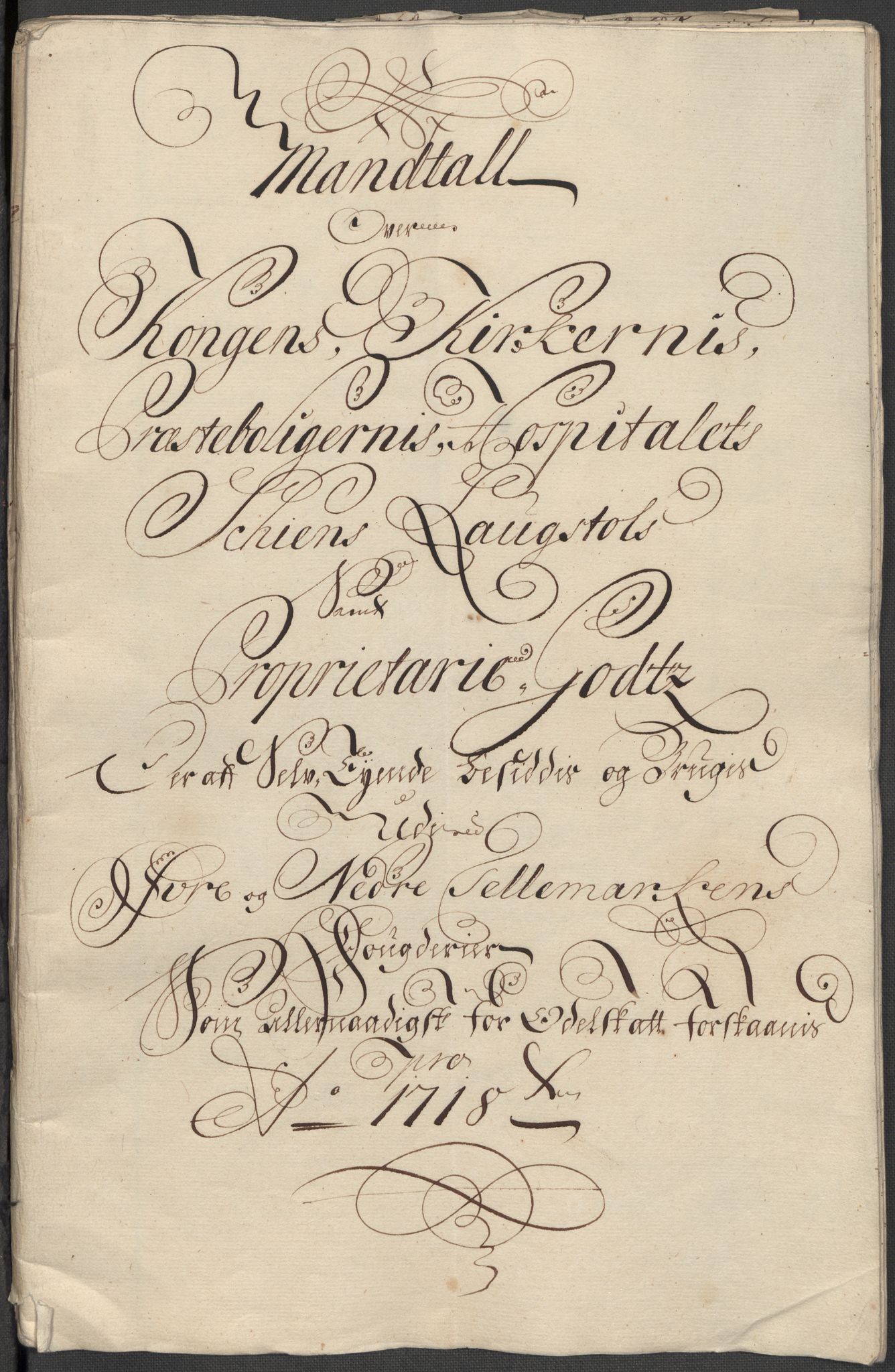Rentekammeret inntil 1814, Reviderte regnskaper, Fogderegnskap, RA/EA-4092/R36/L2130: Fogderegnskap Øvre og Nedre Telemark og Bamble, 1718, p. 314