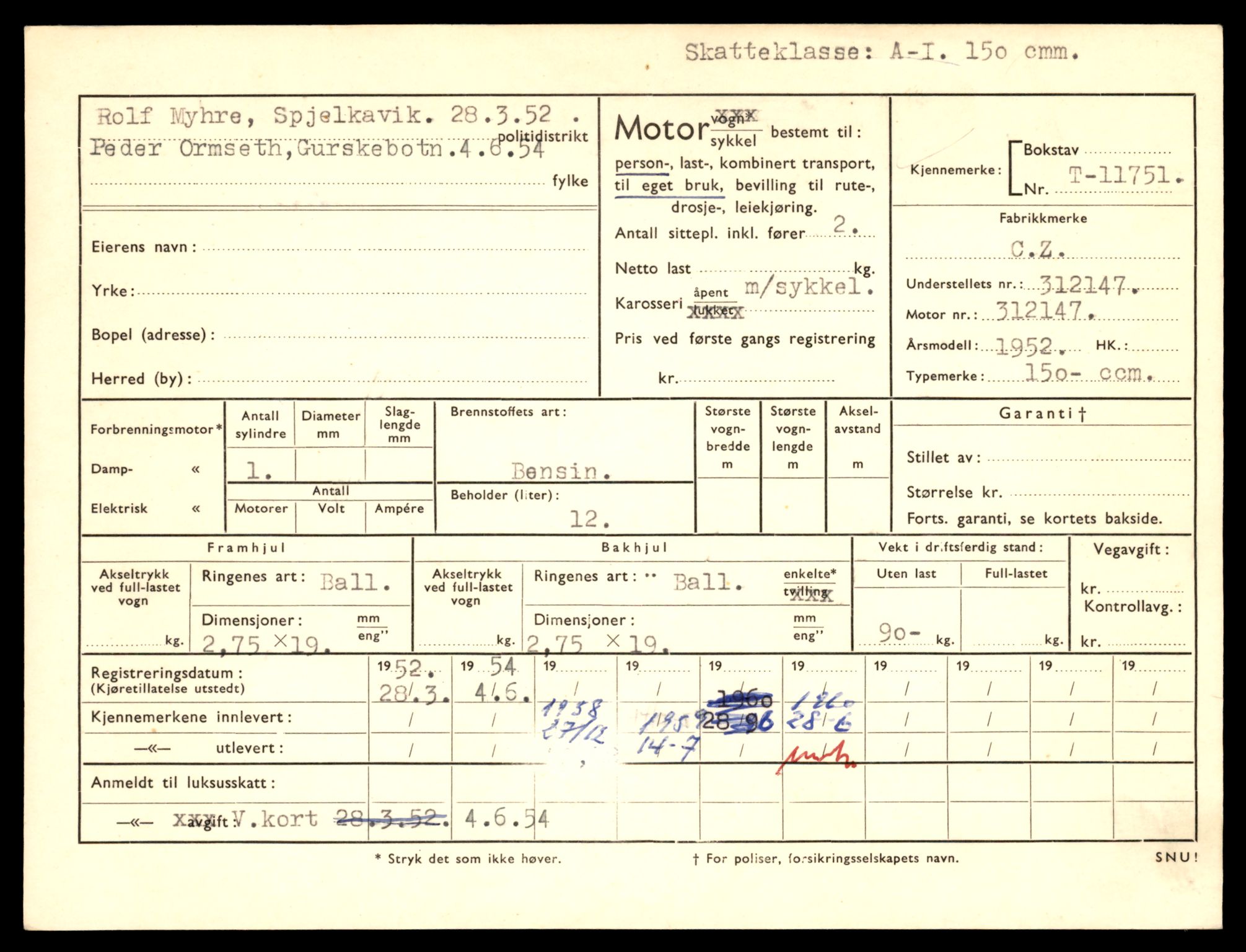 Møre og Romsdal vegkontor - Ålesund trafikkstasjon, AV/SAT-A-4099/F/Fe/L0030: Registreringskort for kjøretøy T 11620 - T 11799, 1927-1998, p. 1761