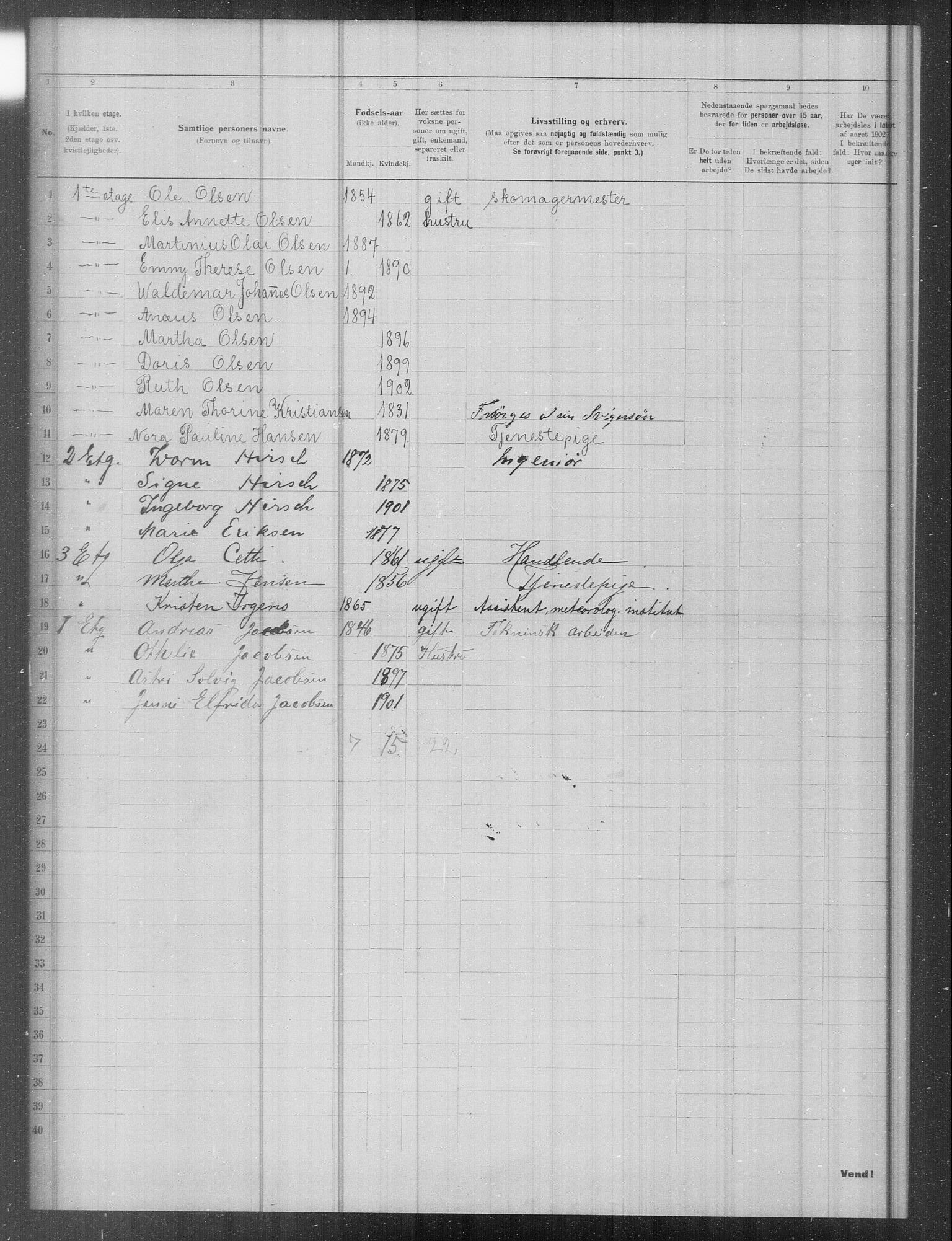 OBA, Municipal Census 1902 for Kristiania, 1902, p. 14366