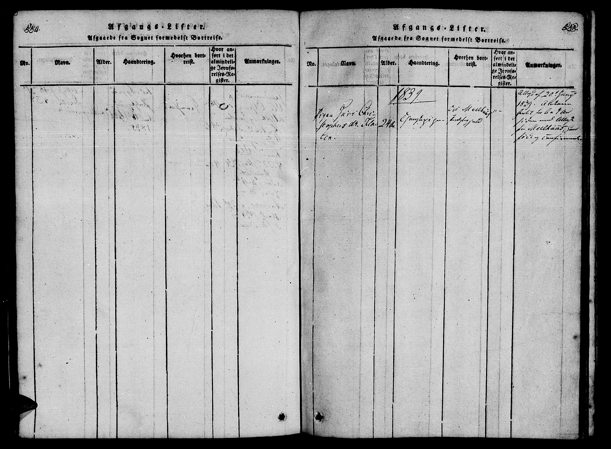 Ministerialprotokoller, klokkerbøker og fødselsregistre - Møre og Romsdal, SAT/A-1454/557/L0679: Parish register (official) no. 557A01, 1818-1843, p. 554-555