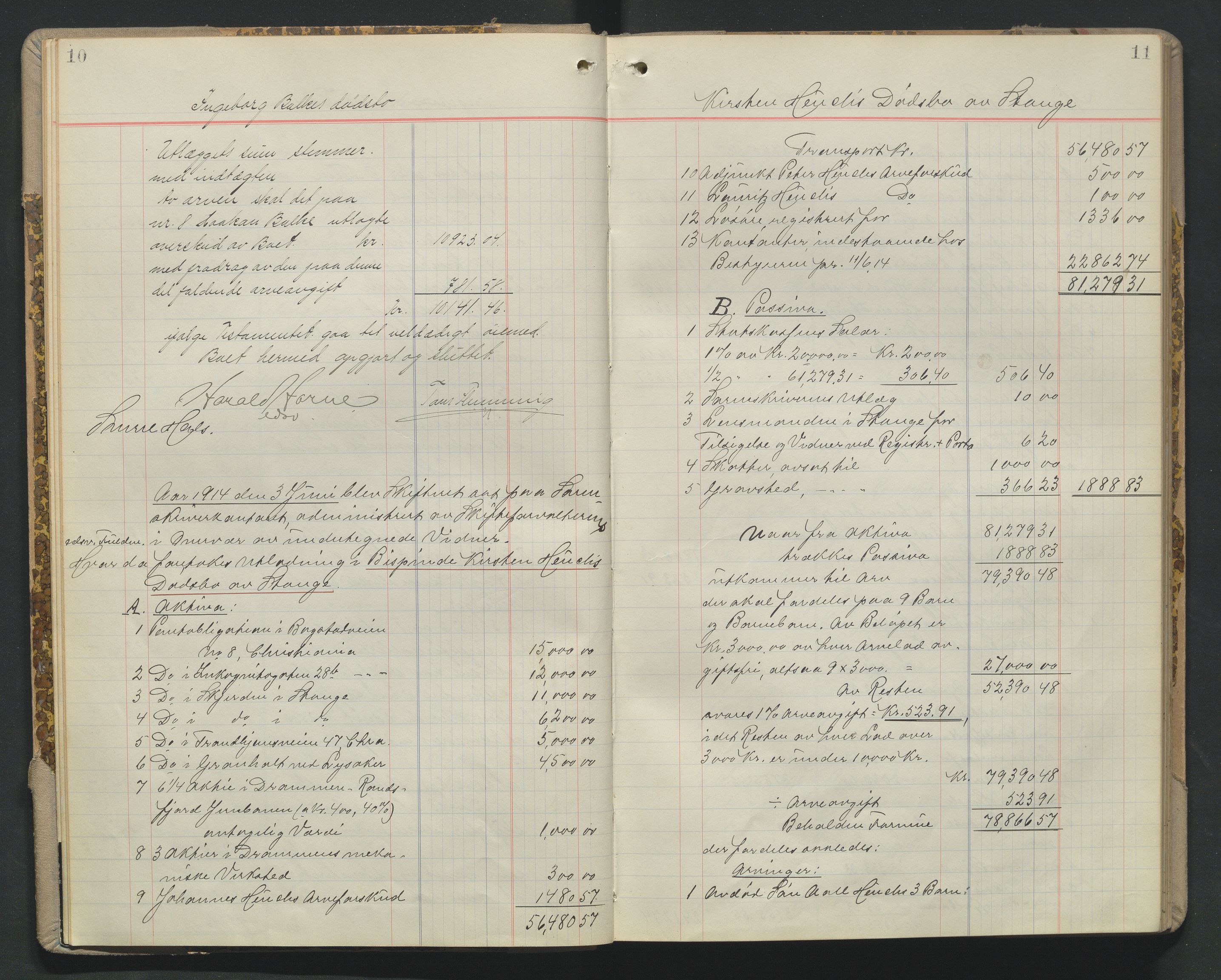 Sør-Hedmark sorenskriveri, AV/SAH-TING-014/J/Ja/Jad/L0004: Skifteutlodningsprotokoll - landet, 1913-1919, p. 10-11