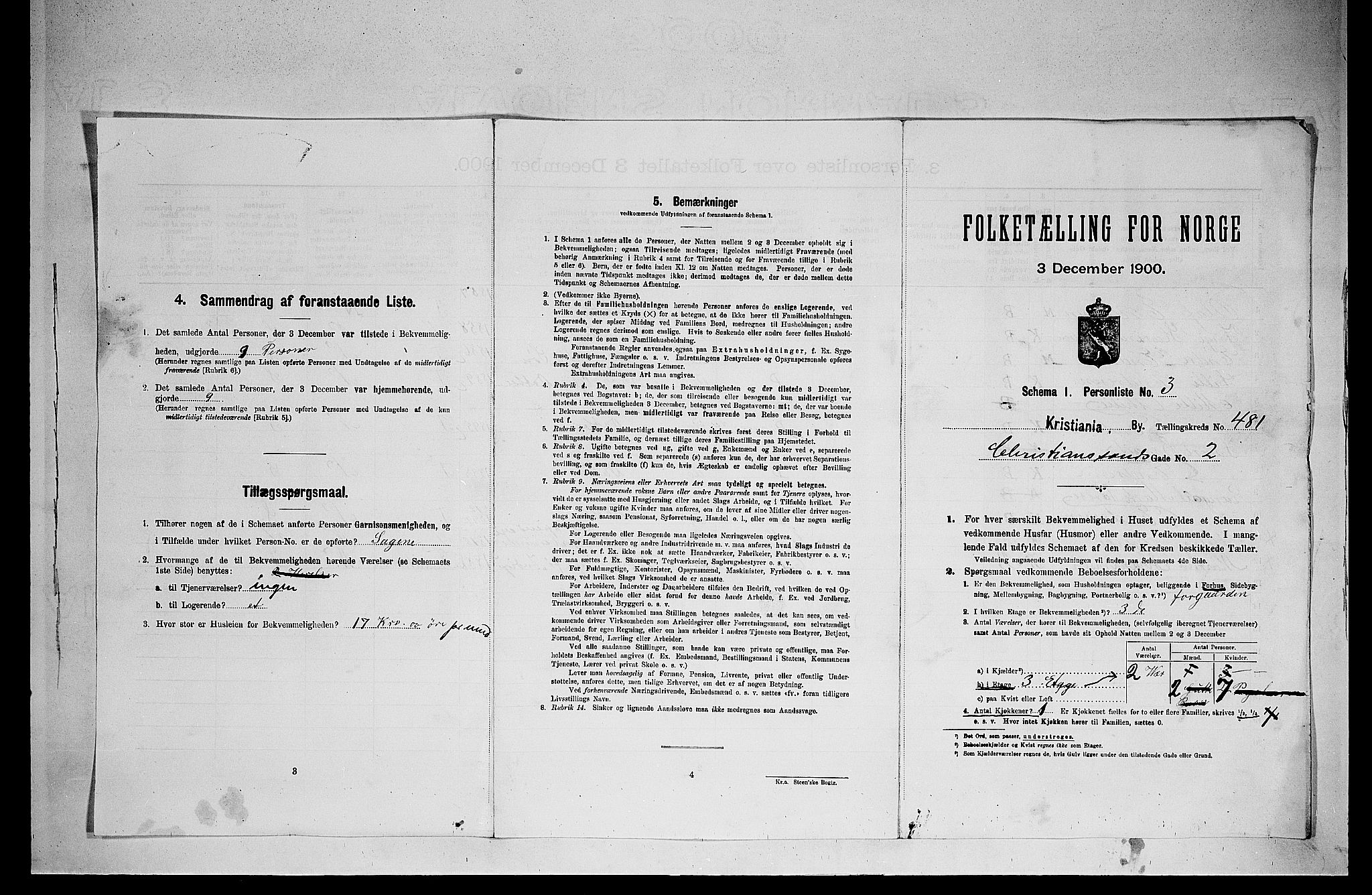 SAO, 1900 census for Kristiania, 1900, p. 12568