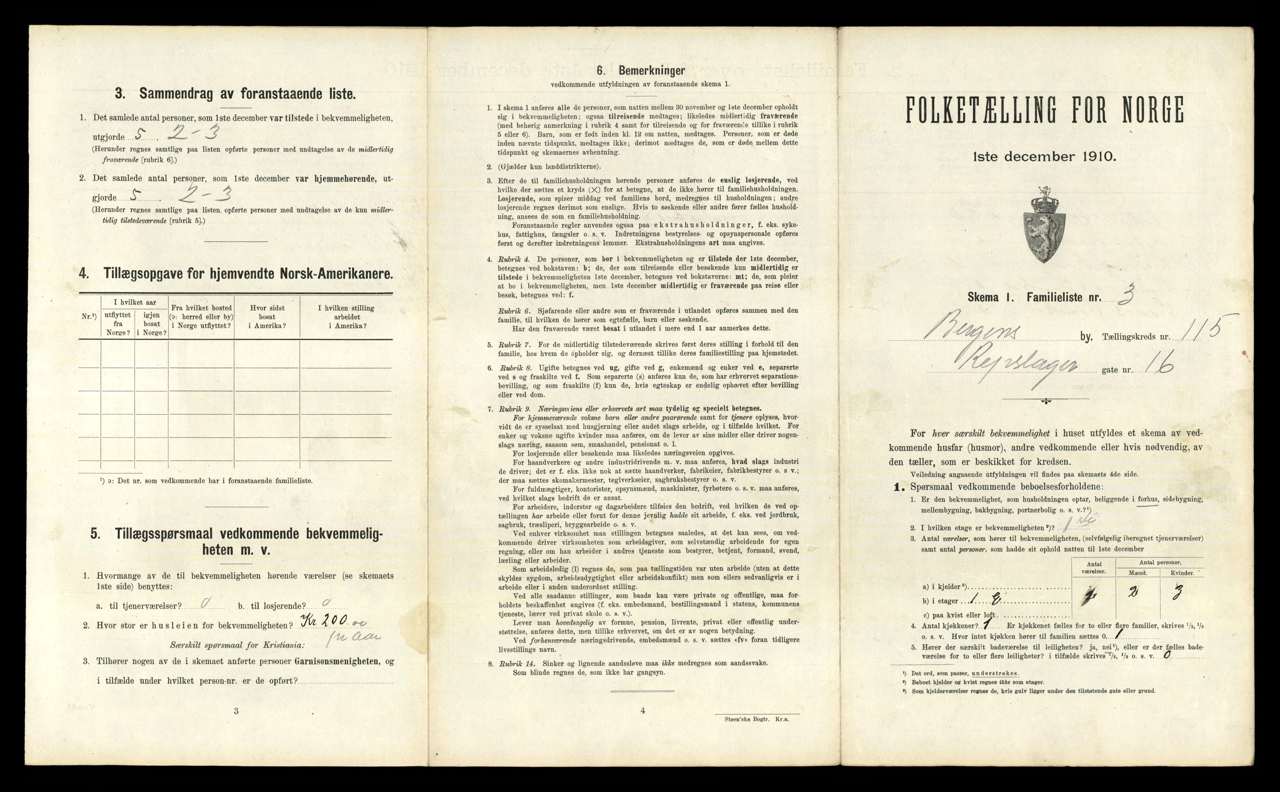 RA, 1910 census for Bergen, 1910, p. 40133