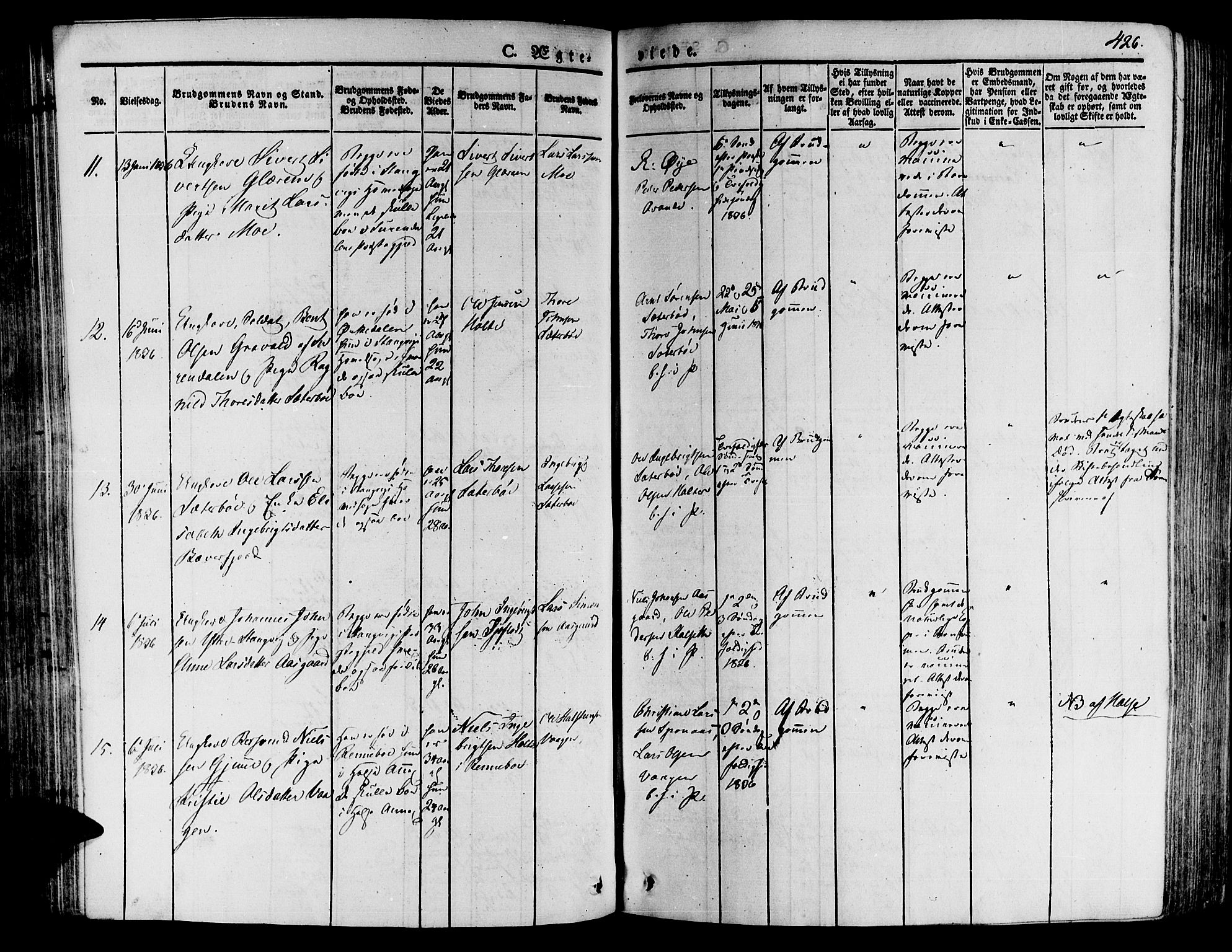 Ministerialprotokoller, klokkerbøker og fødselsregistre - Møre og Romsdal, SAT/A-1454/592/L1024: Parish register (official) no. 592A03 /1, 1831-1849, p. 426