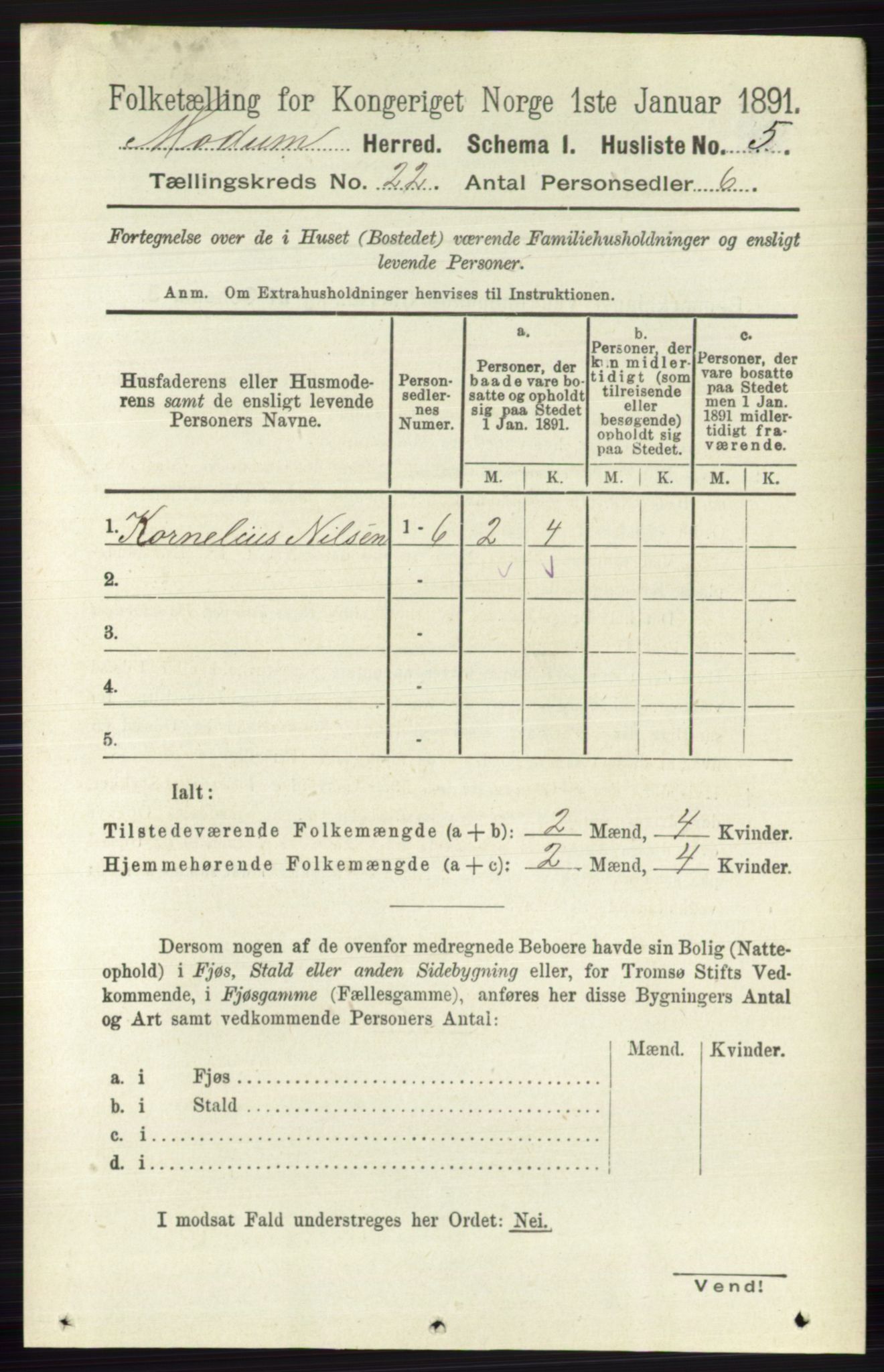 RA, 1891 census for 0623 Modum, 1891, p. 8341