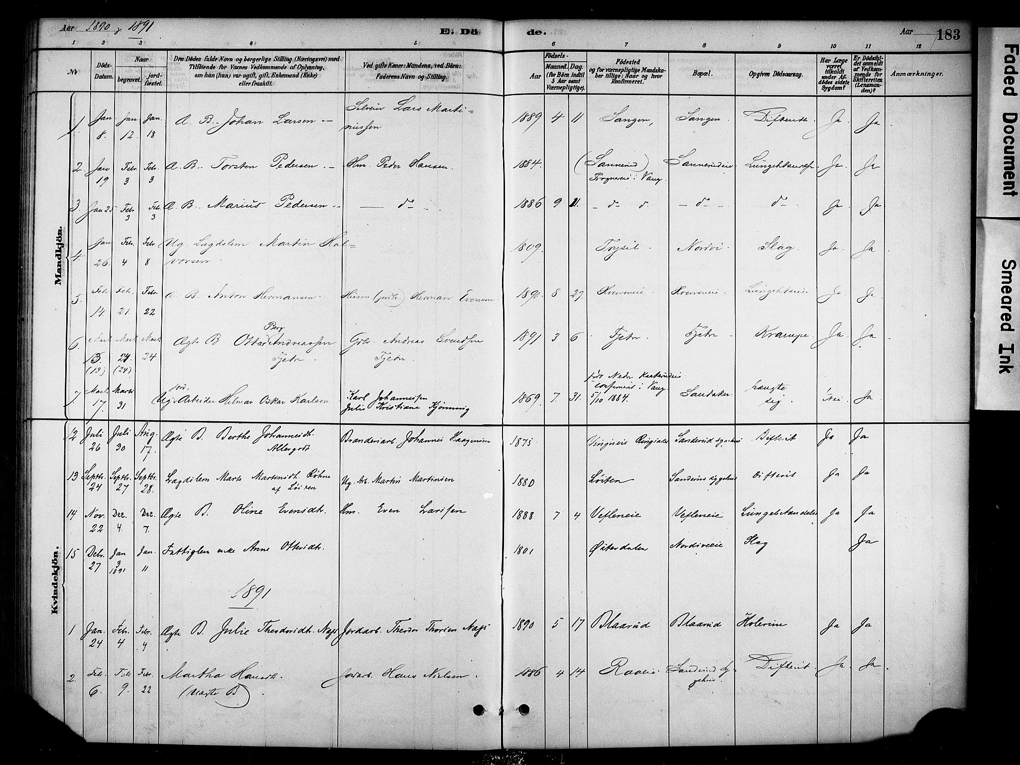 Stange prestekontor, AV/SAH-PREST-002/K/L0019: Parish register (official) no. 19, 1880-1891, p. 183