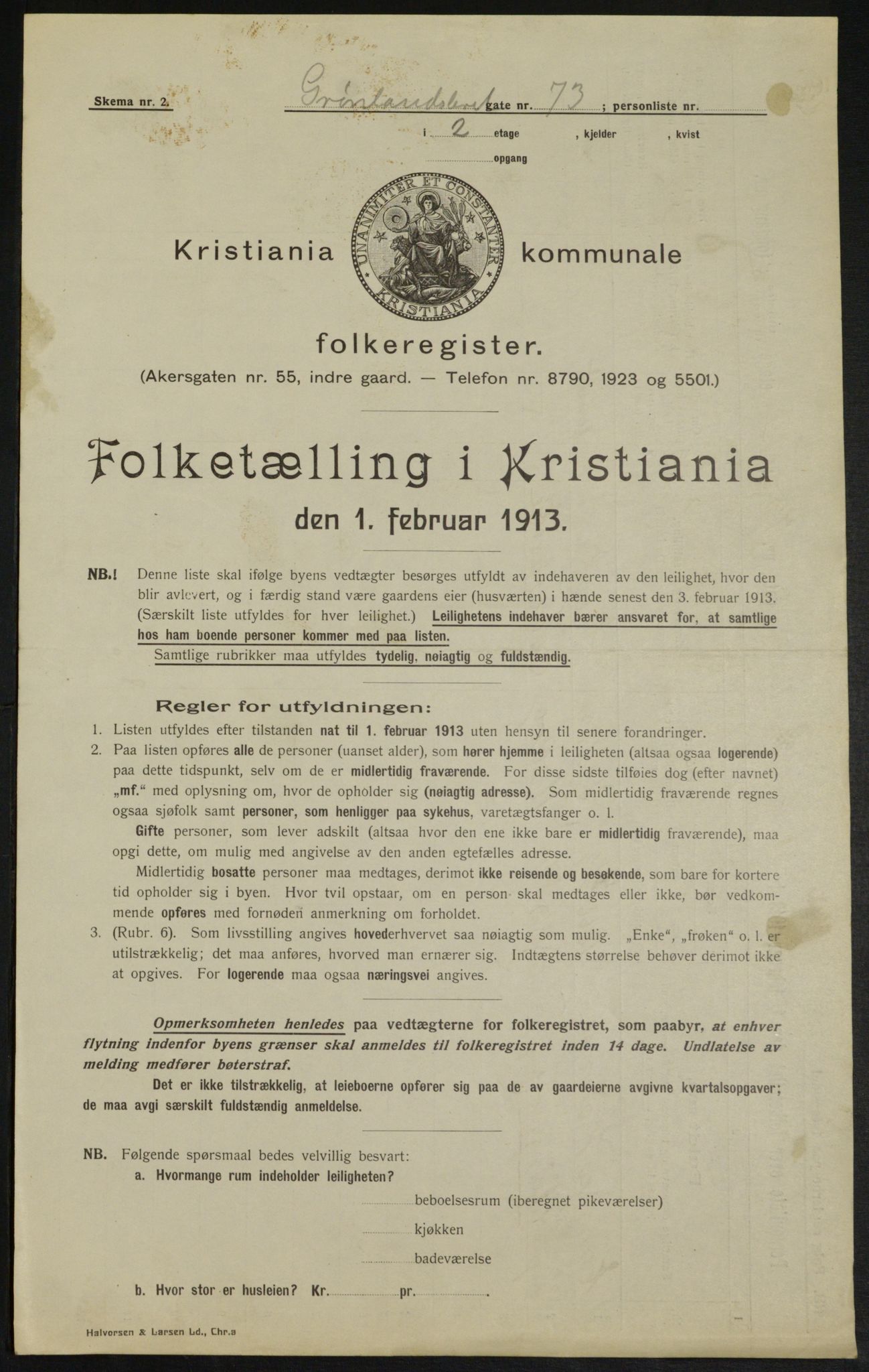 OBA, Municipal Census 1913 for Kristiania, 1913, p. 32321